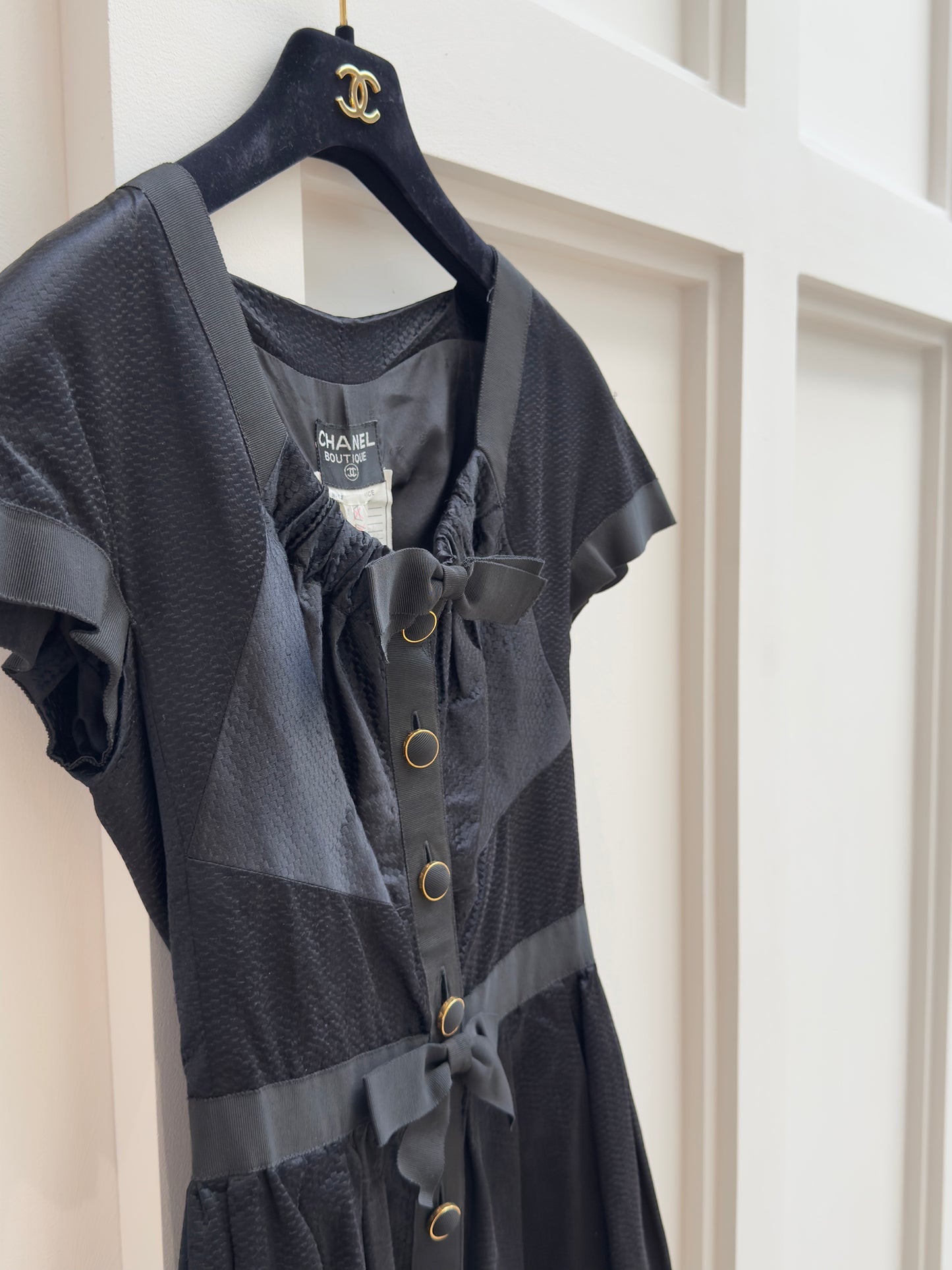 Chanel Black Bow Dress Dress Size:38