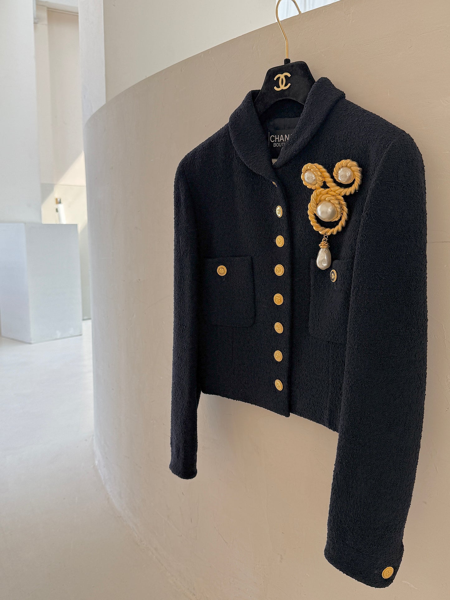 Chanel 1990s dark blue wool coat Size:36