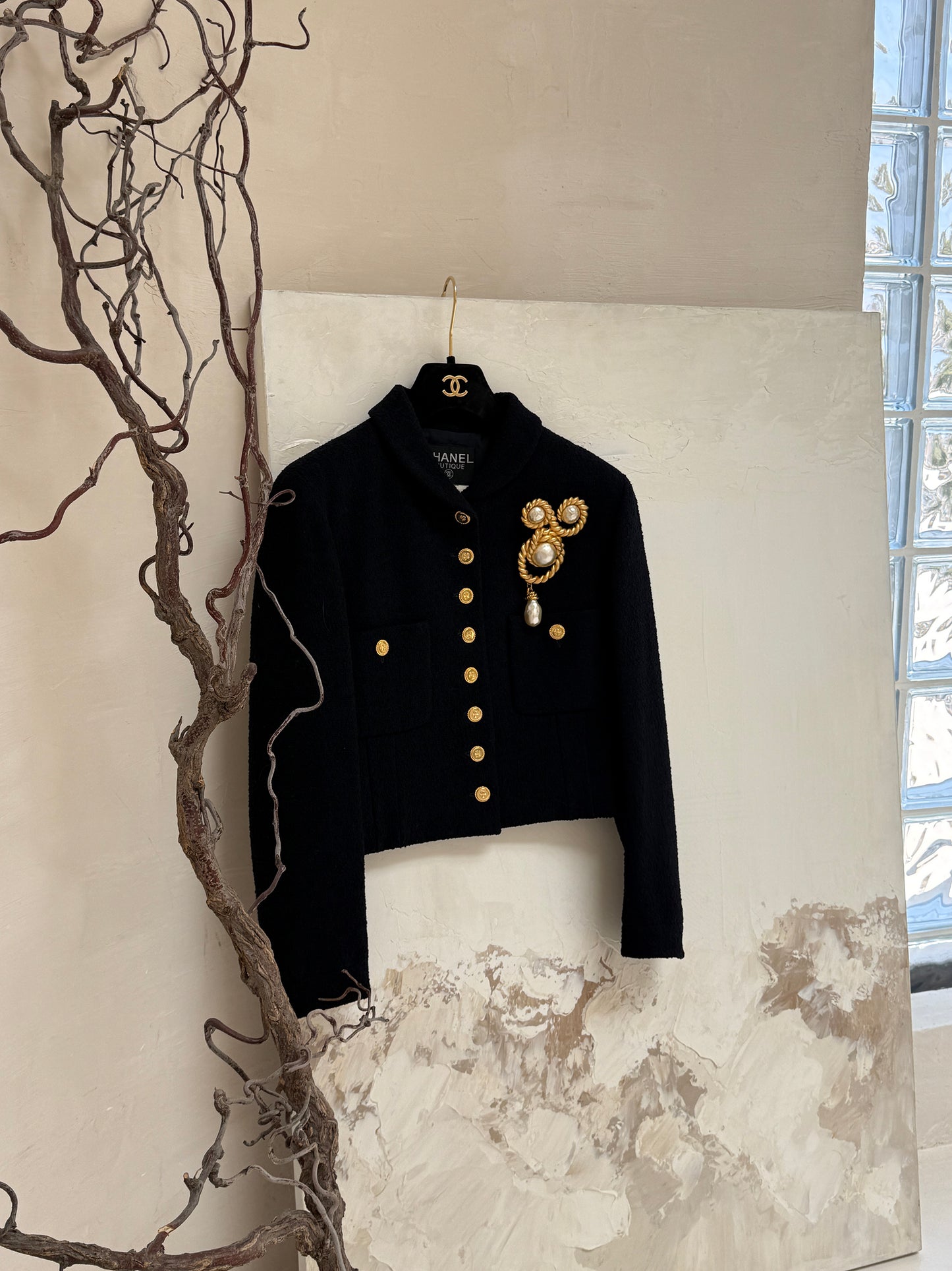 Chanel 1990s dark blue wool coat Size:36