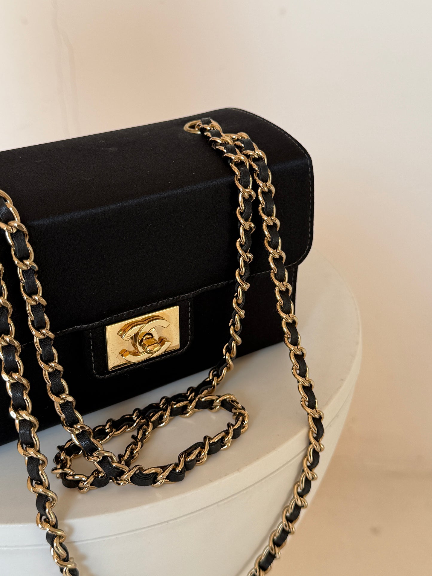 Chanel vintage satin box bag