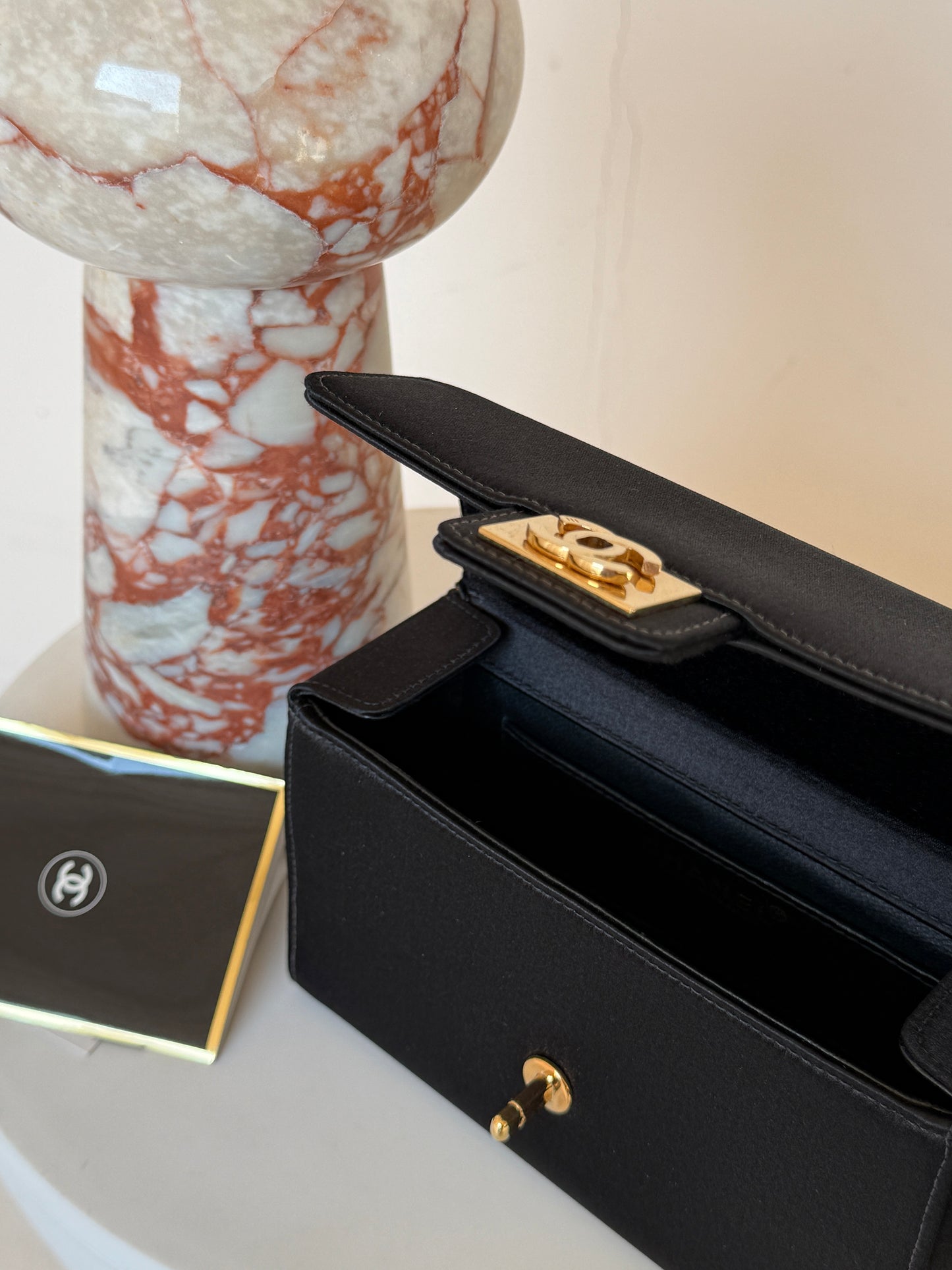 Chanel vintage satin box bag