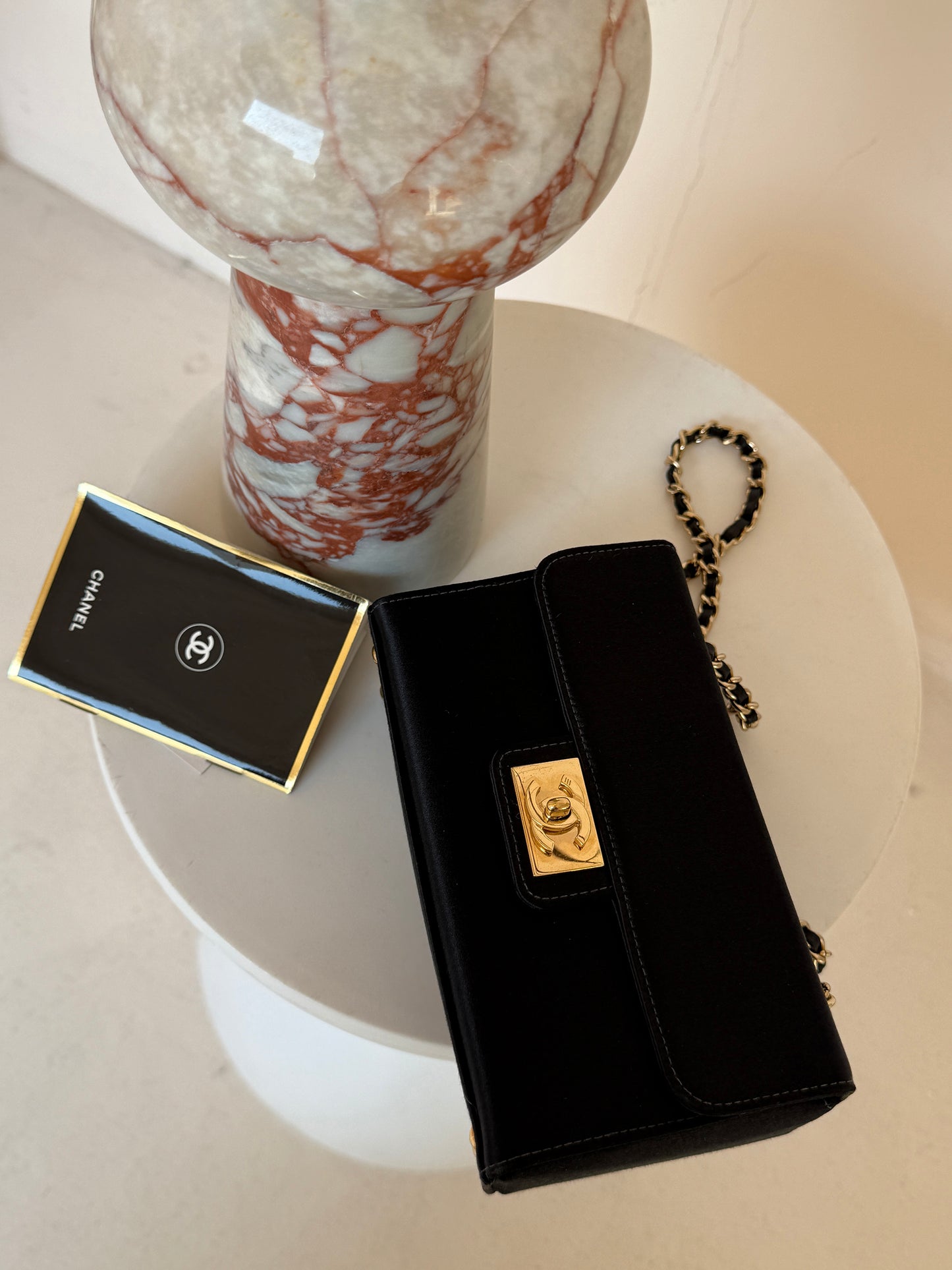 Chanel vintage satin box bag