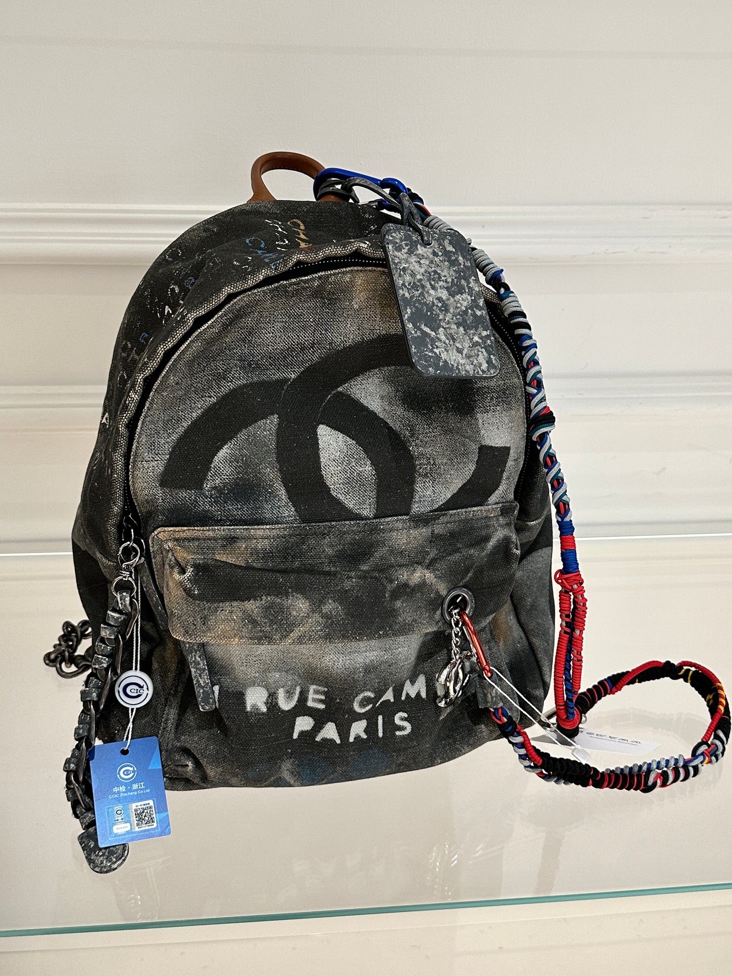 Chanel Anti war denim backpack bag