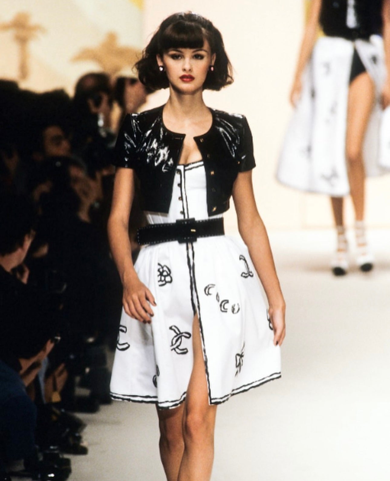 Chanel 1995 White strapless Dress Dress Size:36