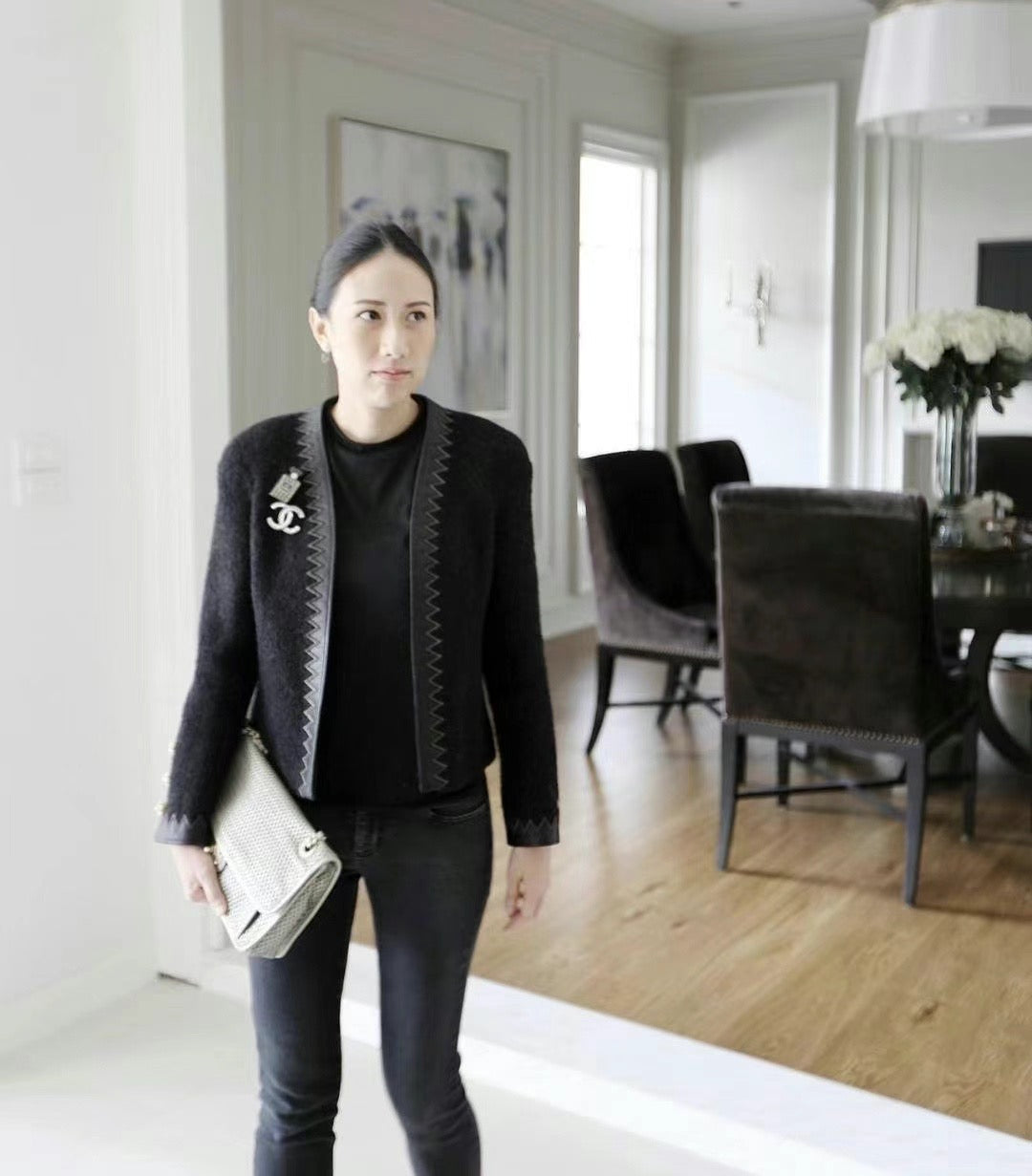 Chanel 2015 Salzburg Leather Jacket Size: 40