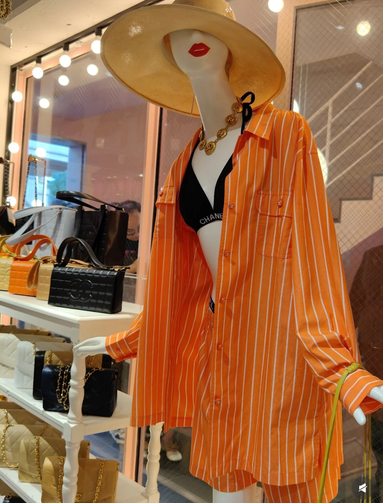 Chane Orange shirt set Size:38