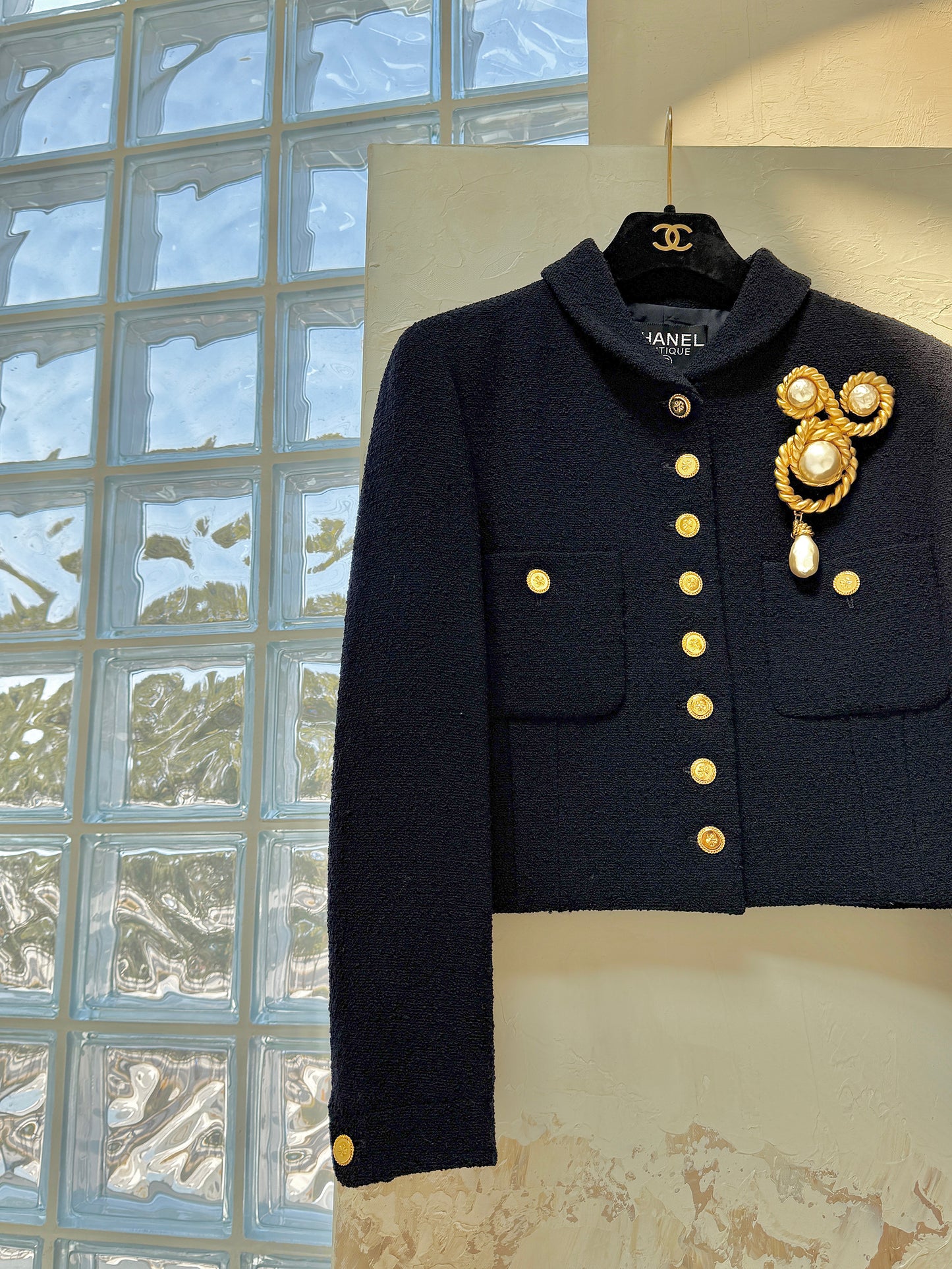 Chanel 1990s dark blue wool coat Size:36