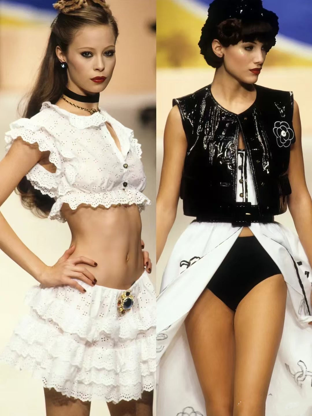 Chanel 1995 White strapless Dress Dress Size:36