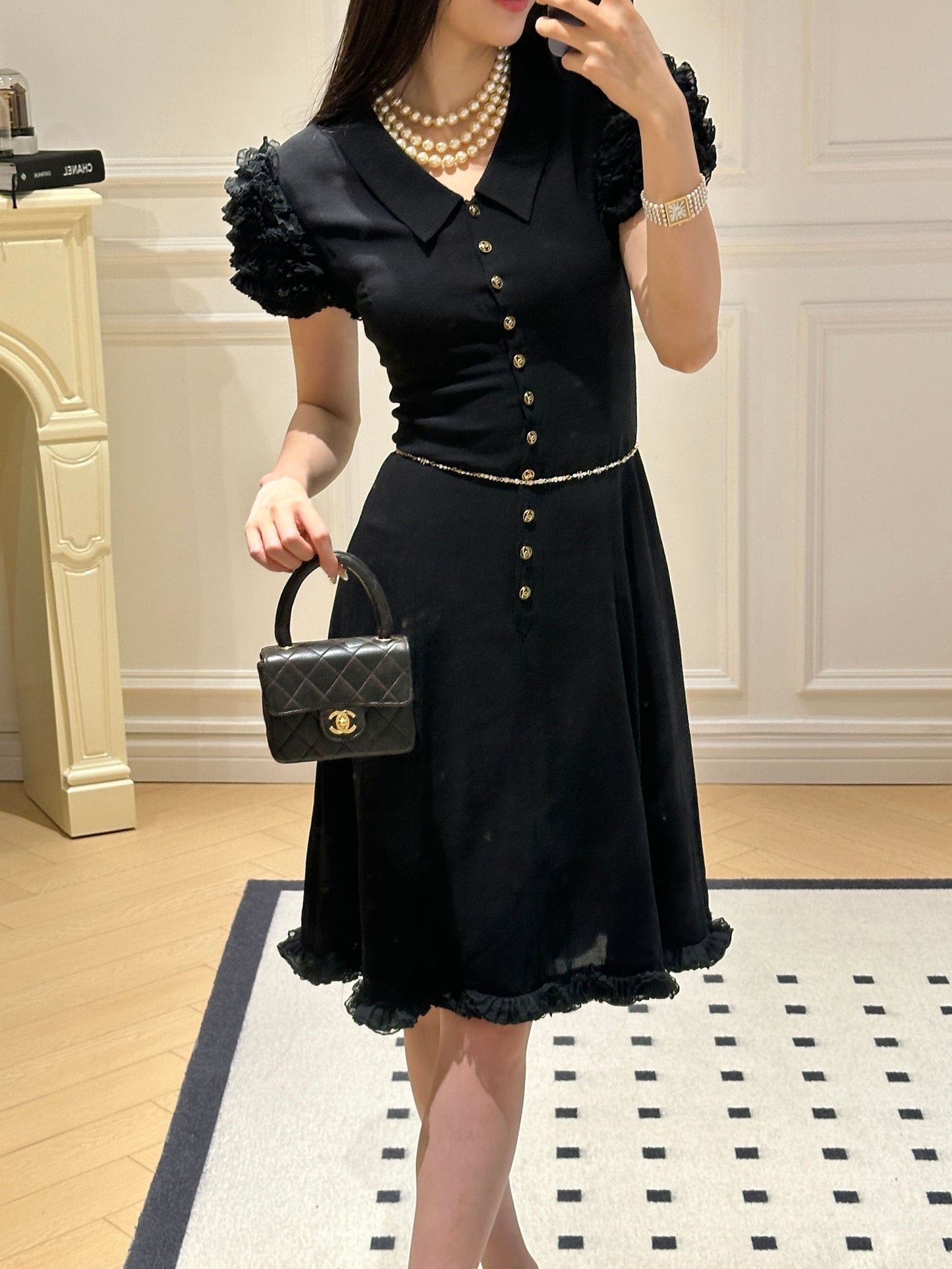 Chanel black dress dress Size:36