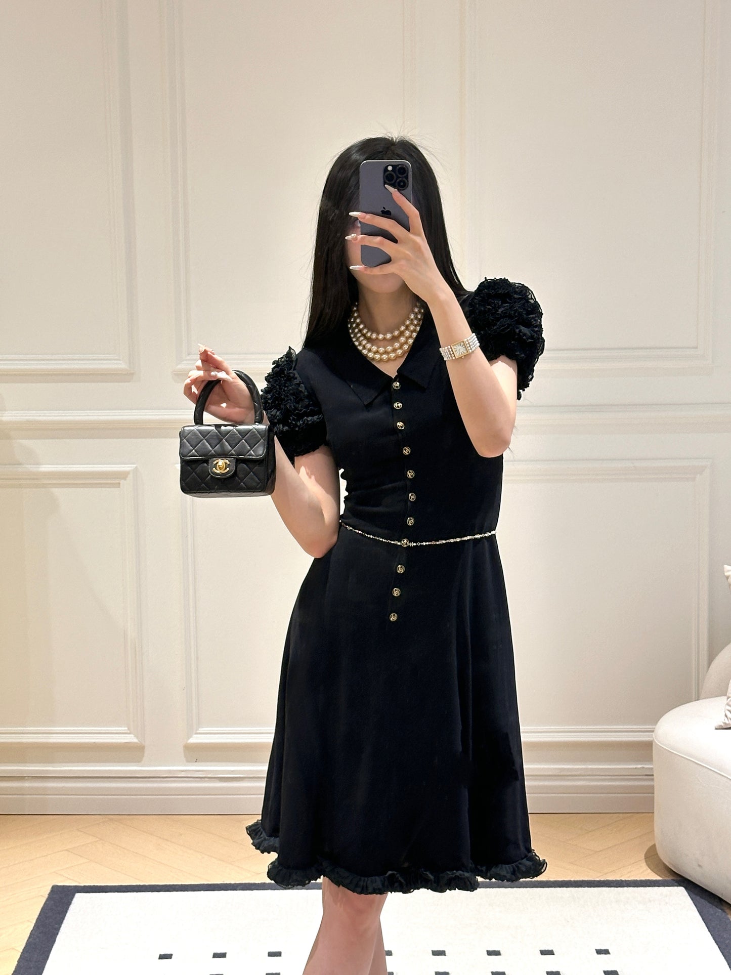 Chanel black dress dress Size:36