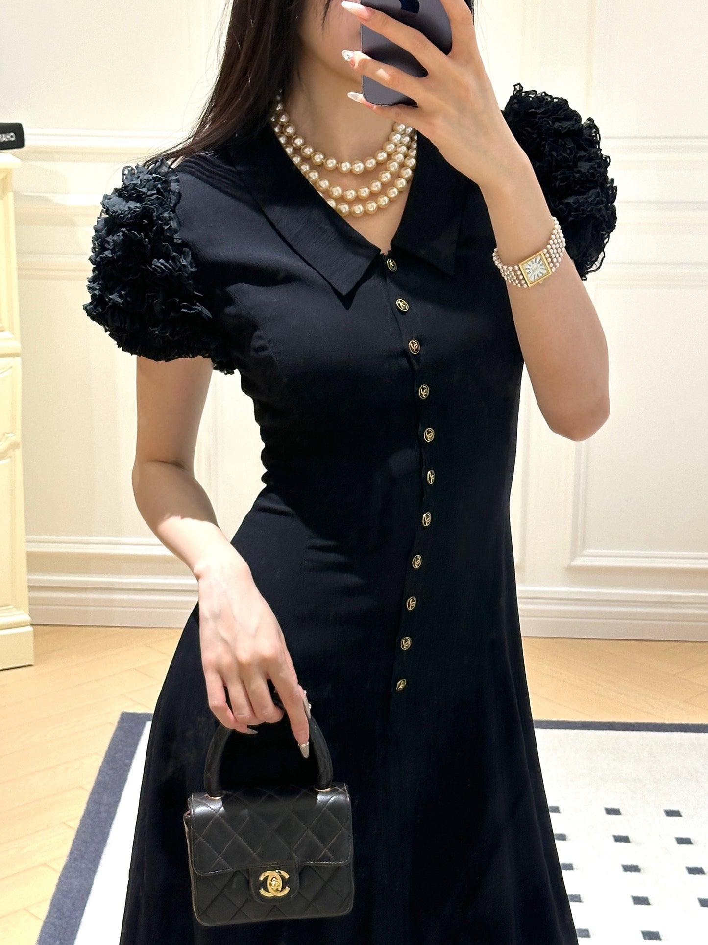Chanel black dress dress Size:36