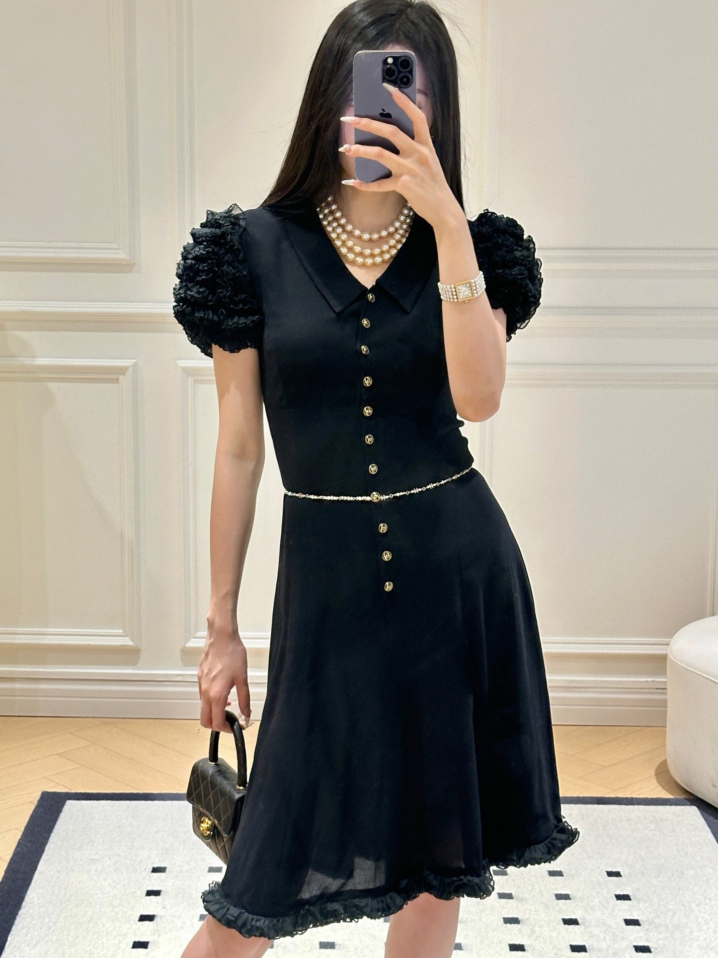 Chanel black dress dress Size:36