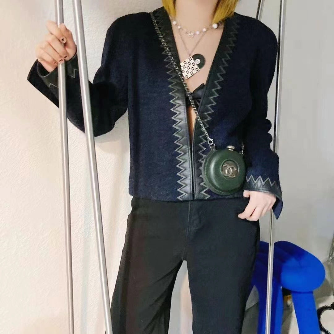 Chanel 2015 Salzburg Leather Jacket Size: 40