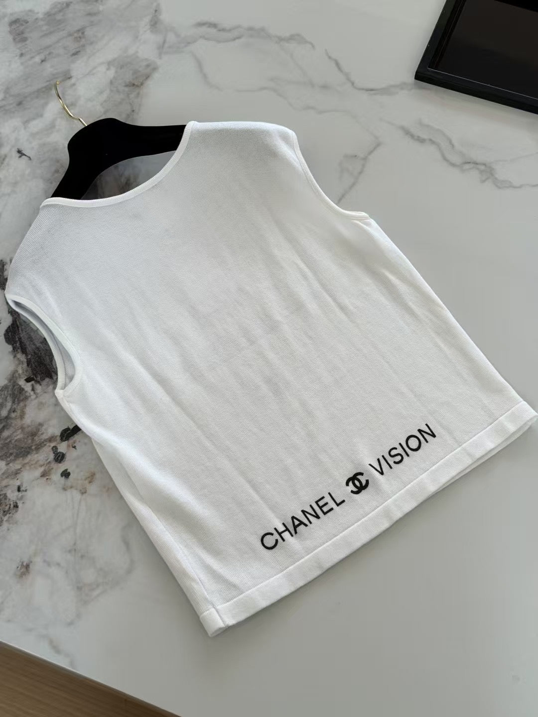 Chanel white knitted vest Size:38