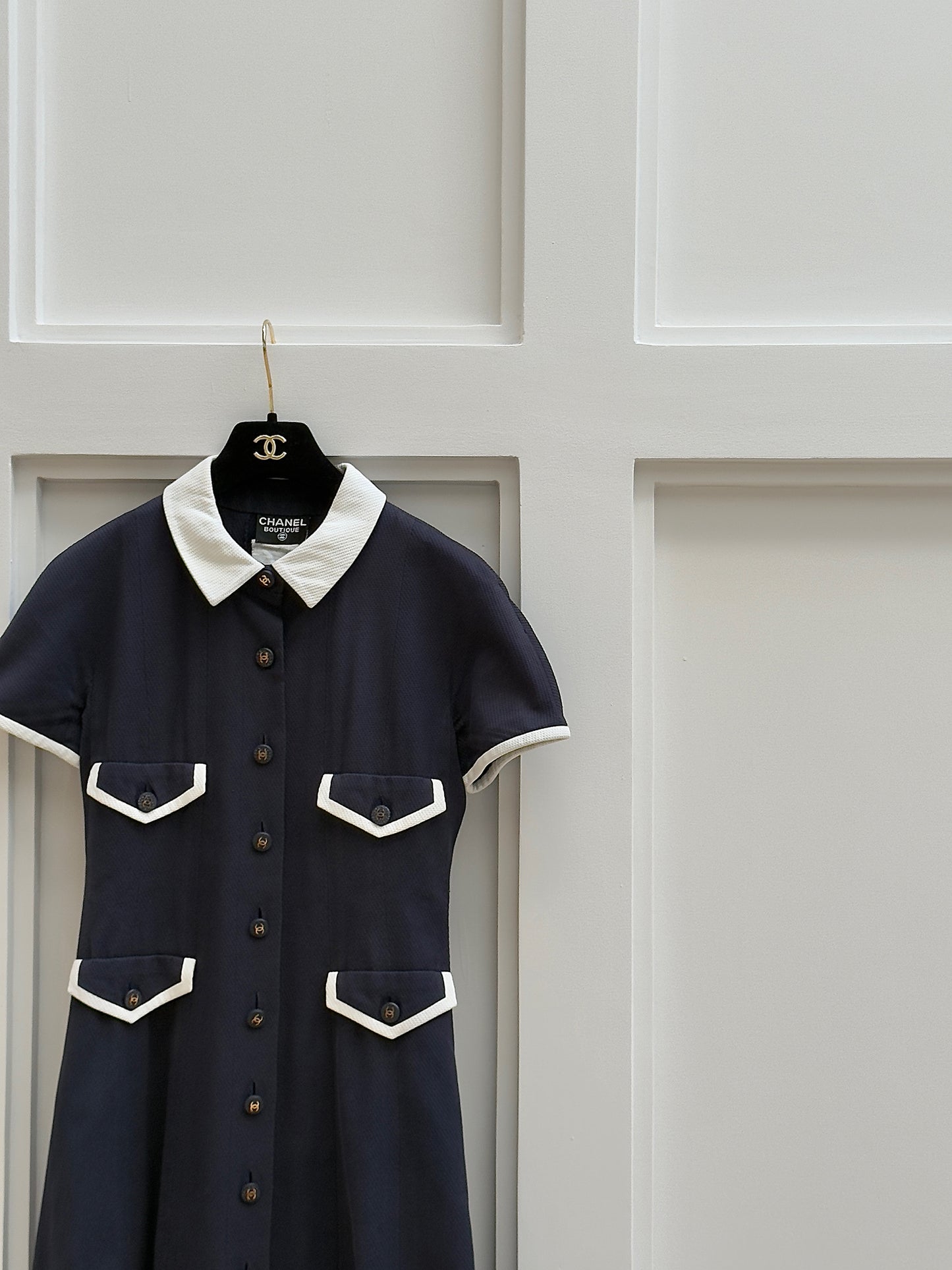 Chanel Navy style long dress Size:38