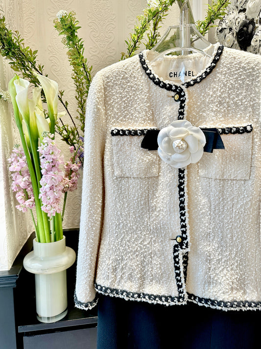 Chanel haute couture series white jacket Size:34