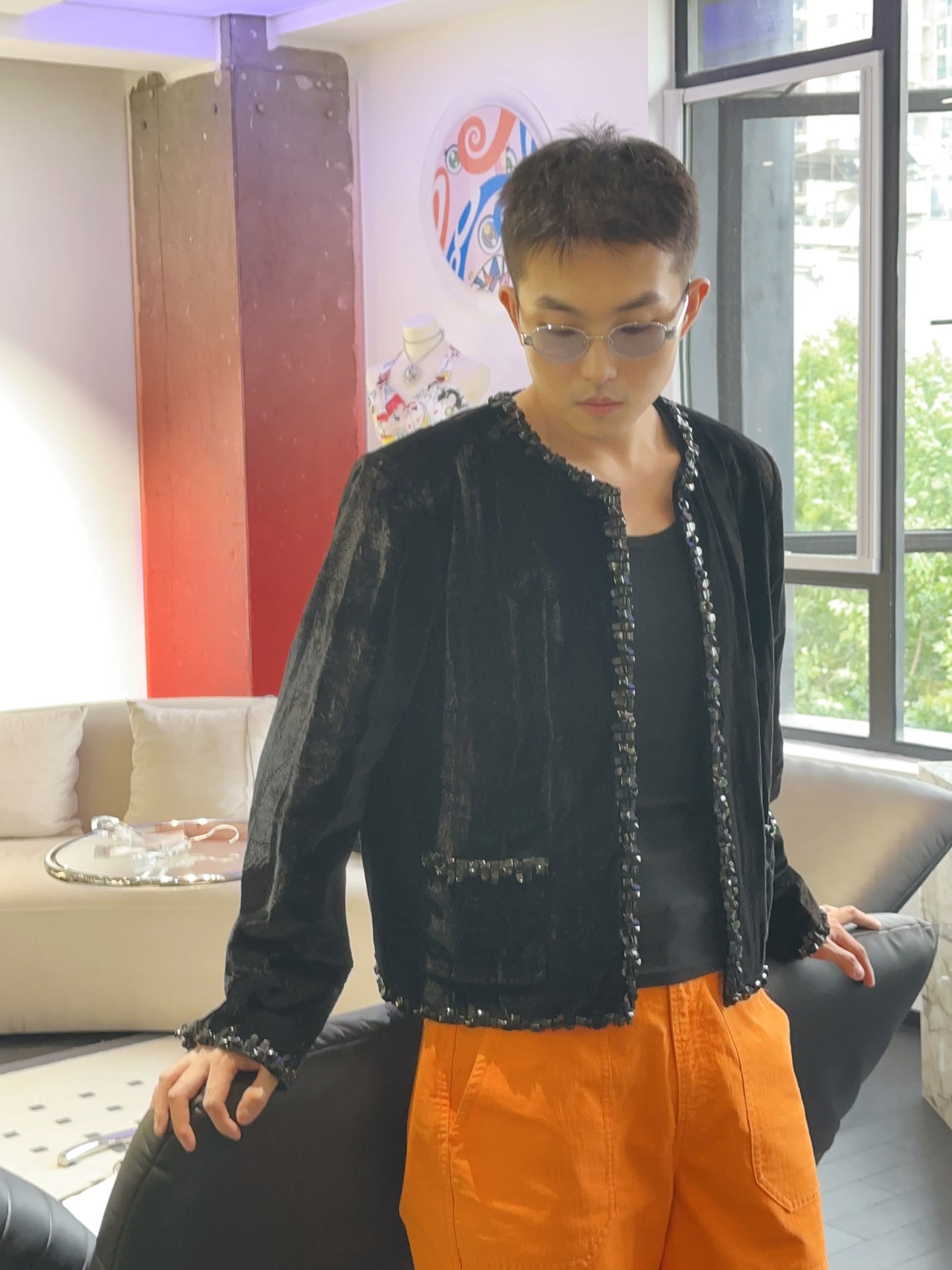 Chanel 2012 Edinburgh Series Velvet Jacket Size:50
