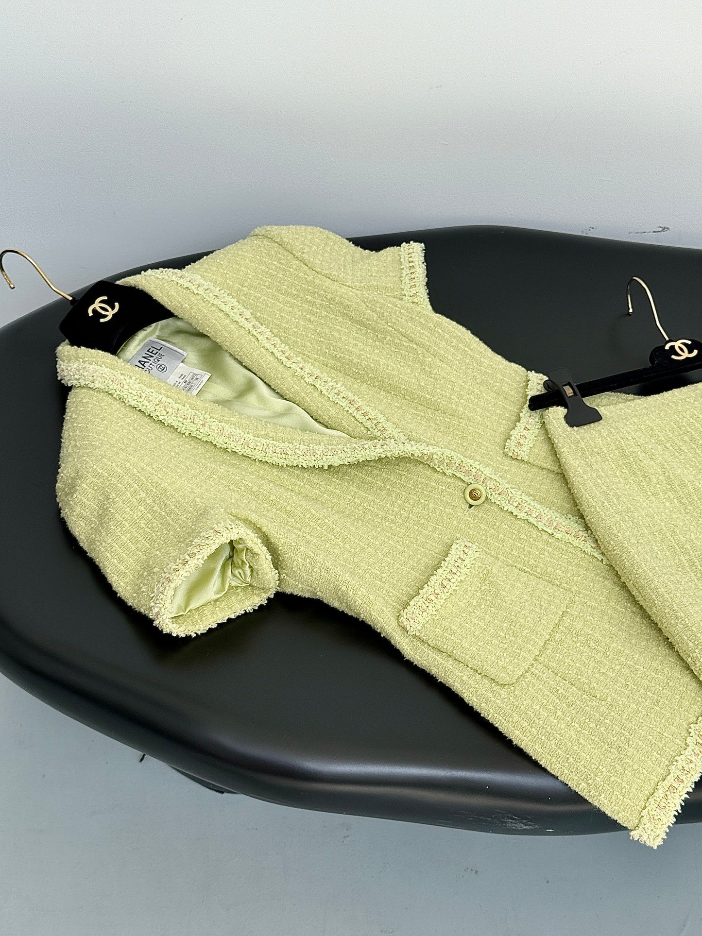 Chanel 1995 Green Short Sleeve Set Size:38