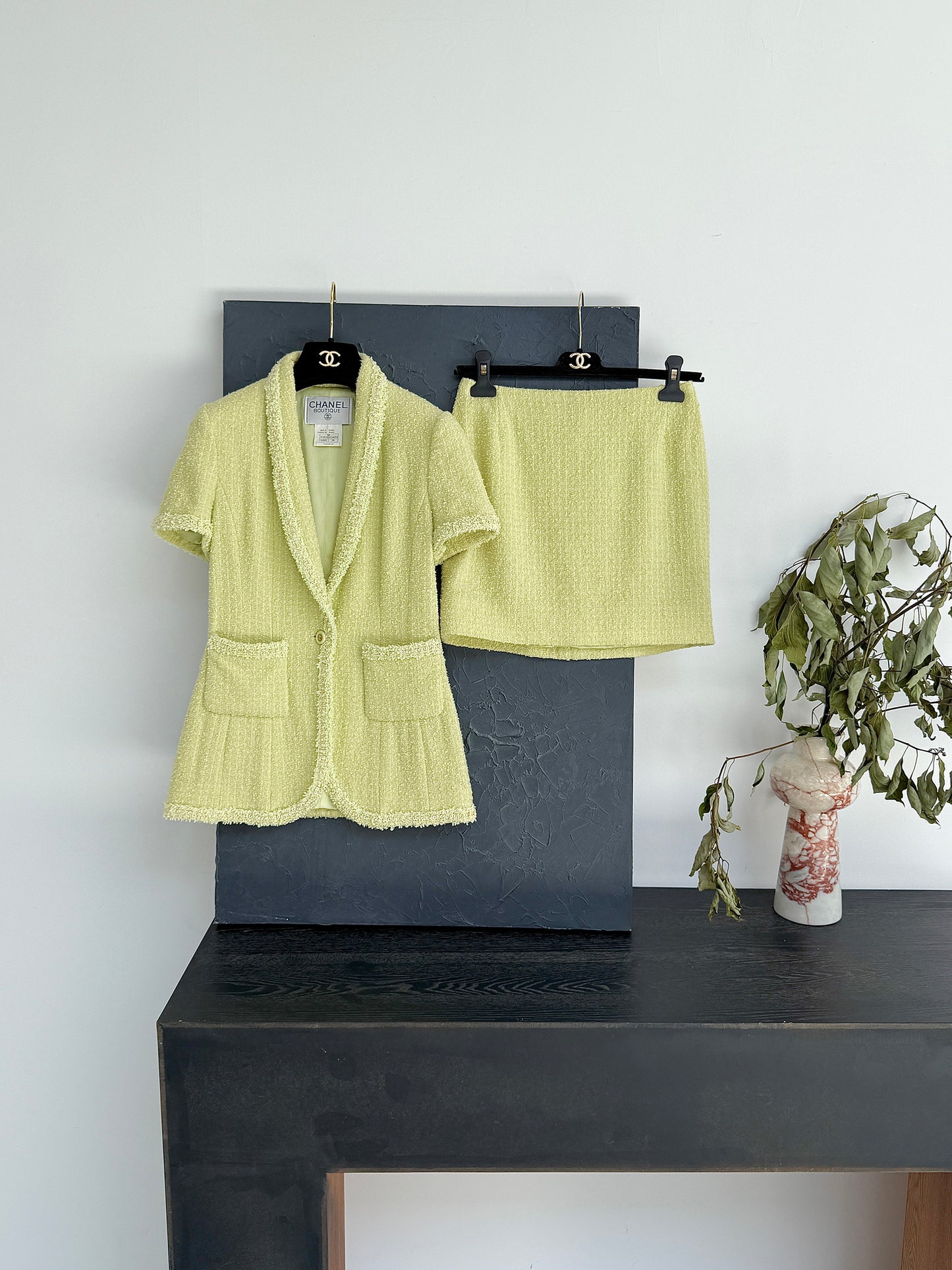 Chanel 1995 Green Short Sleeve Set Size:38
