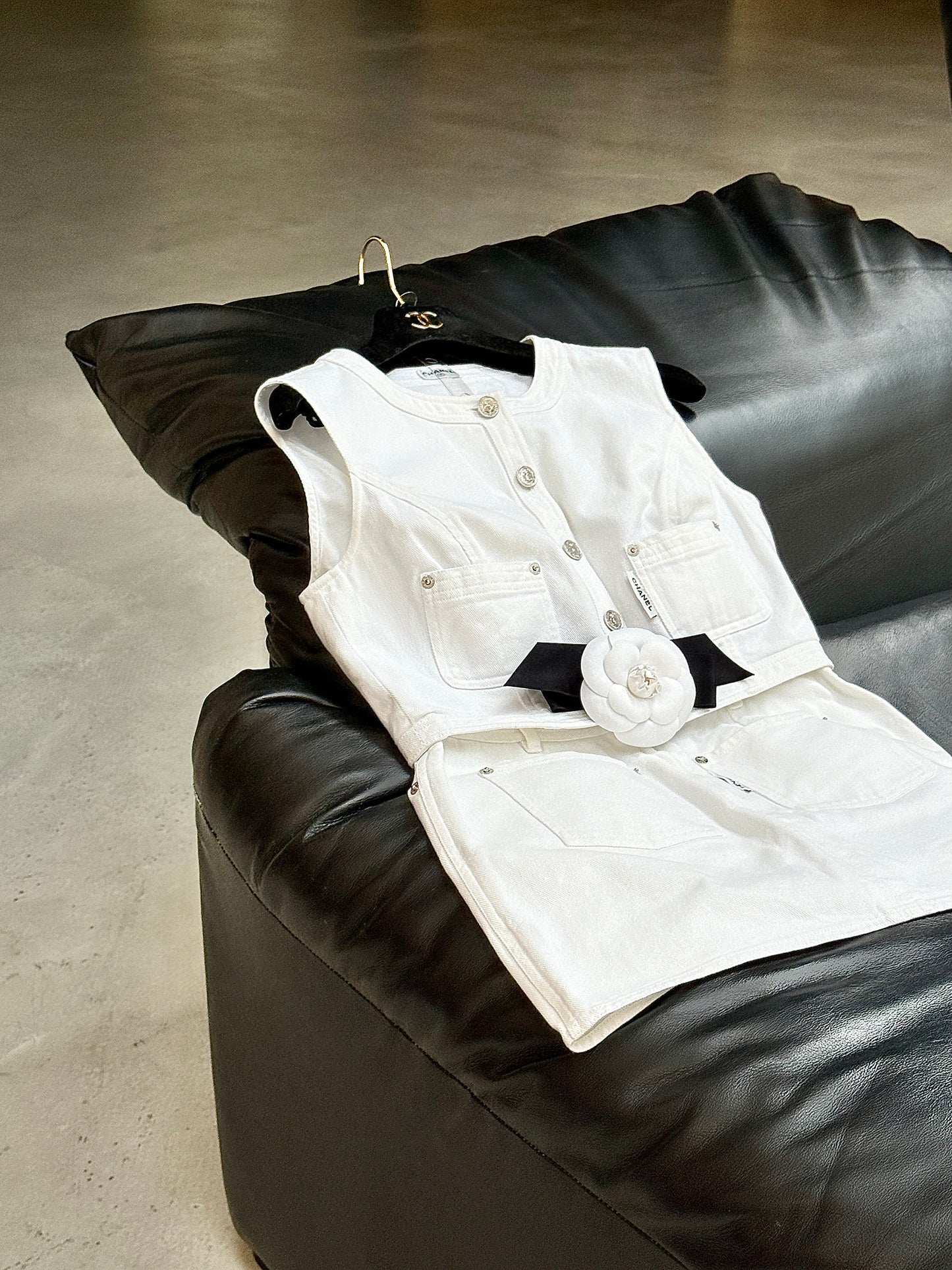 Chanel 1996 White Cowboy Set Size:38