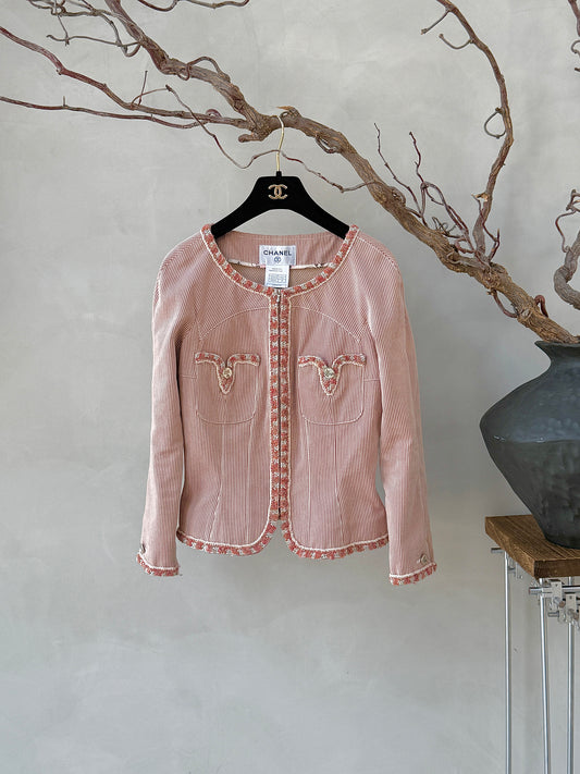 Chanel Meat Pink Cowboy Coat Size:34