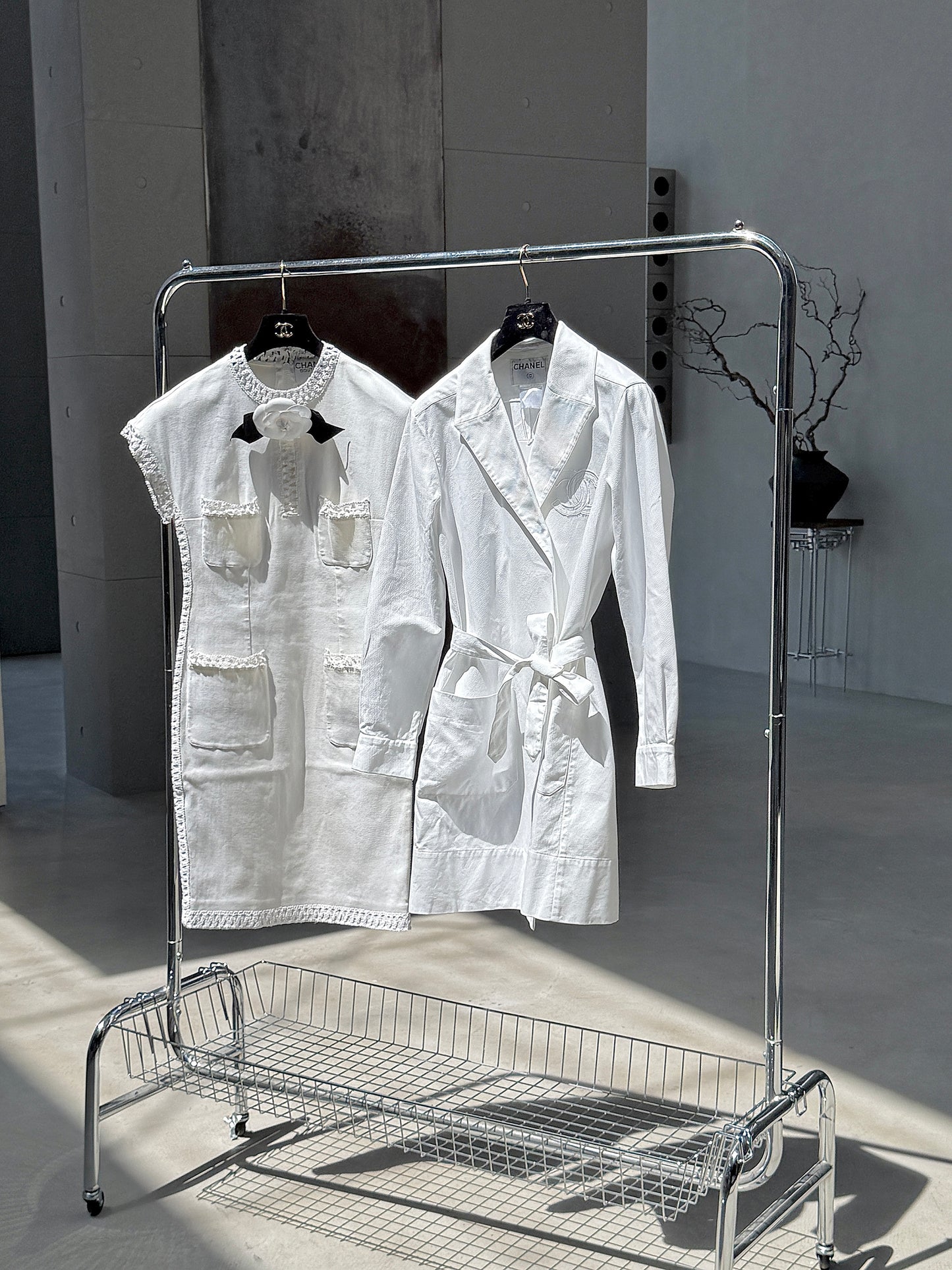 Chanel White Dress Dress Dress Size:42