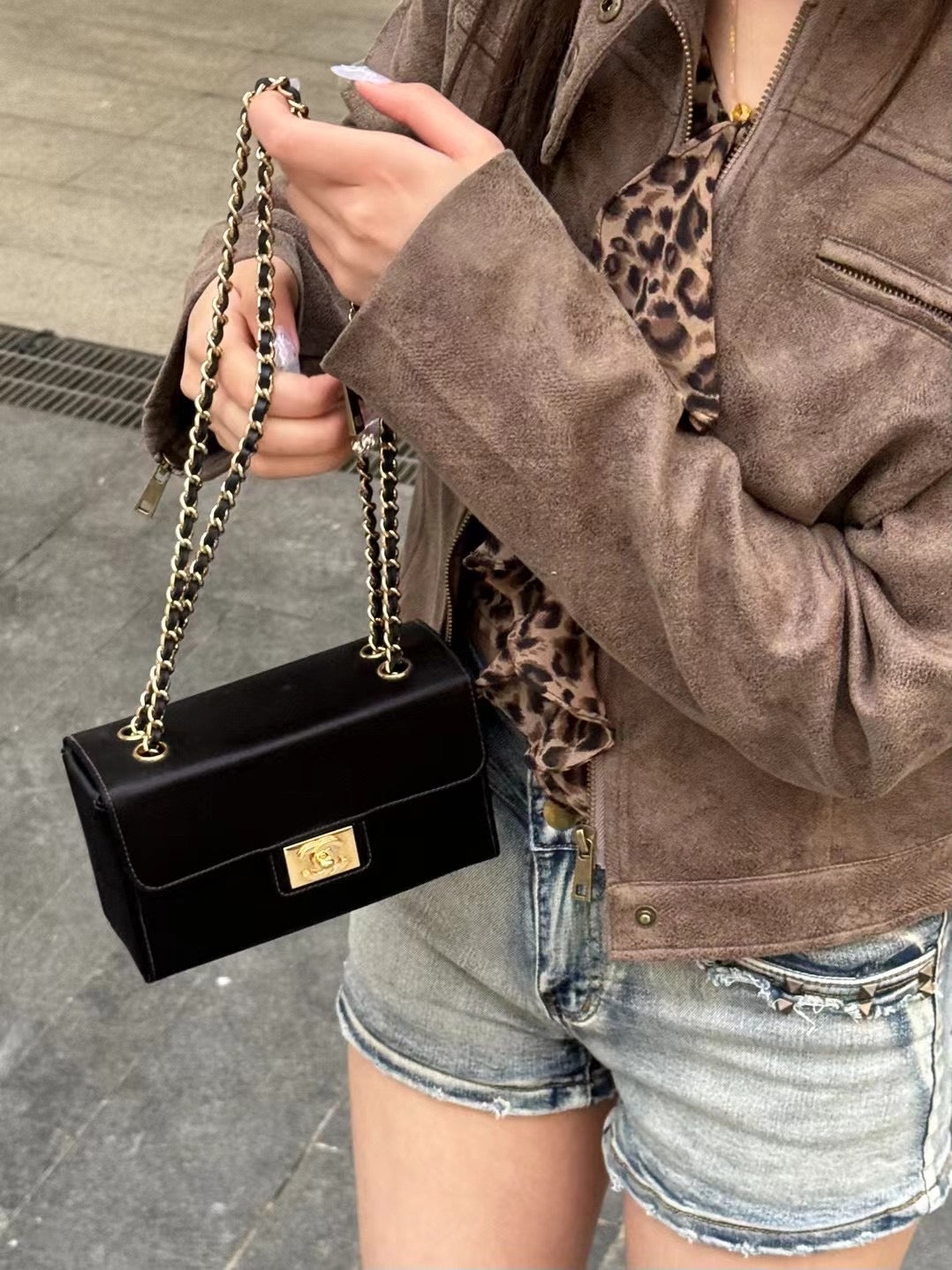 Chanel vintage satin box bag