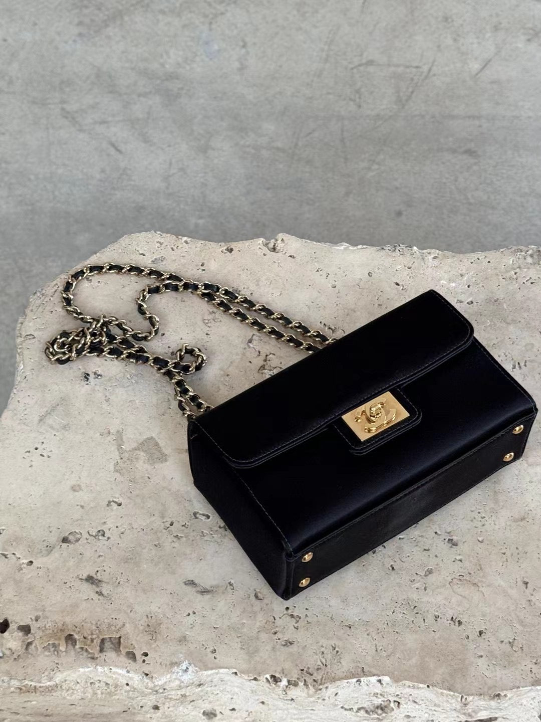 Chanel vintage satin box bag