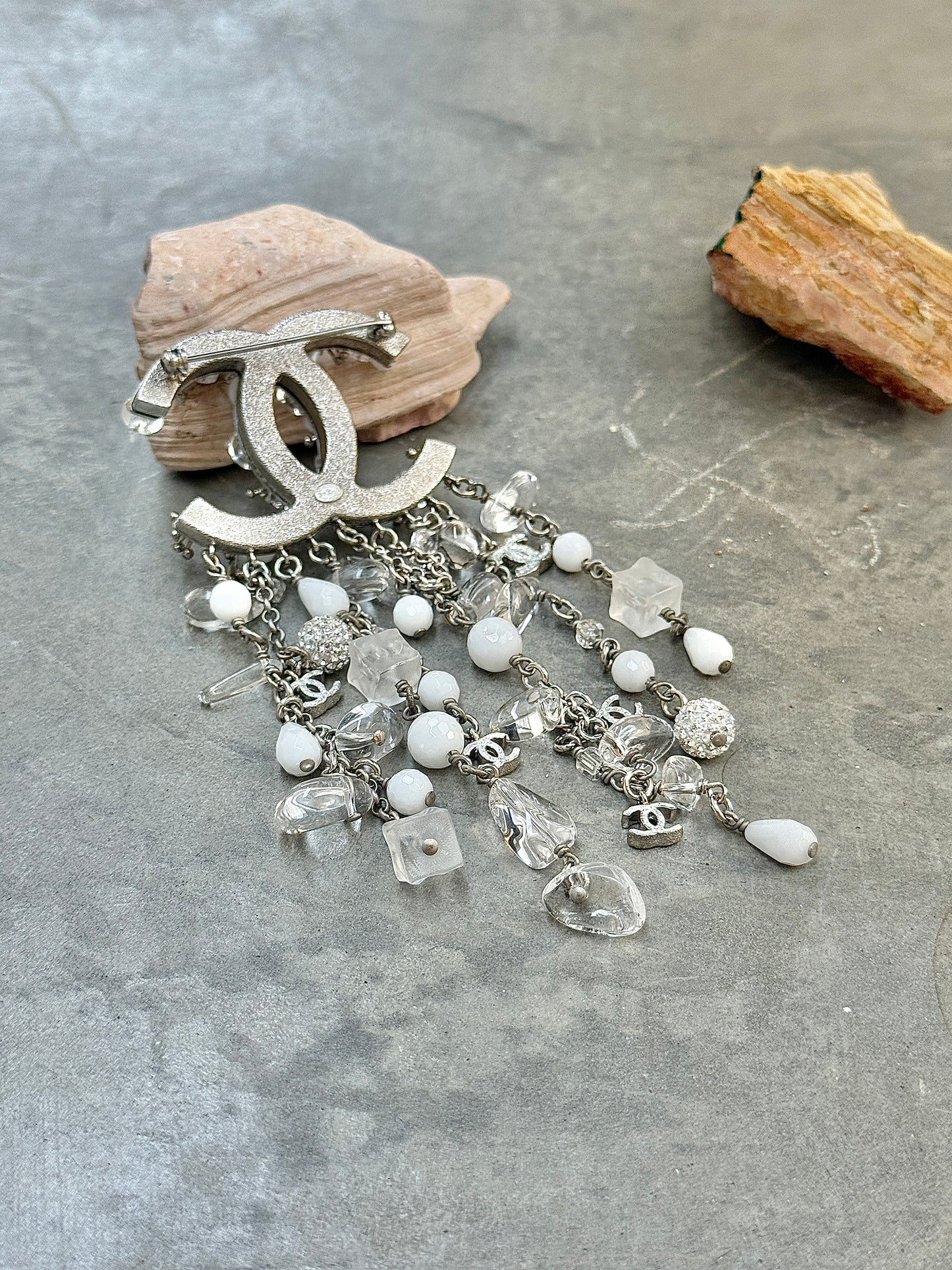 Chanel Ice Flow Su Da Logo Brooch