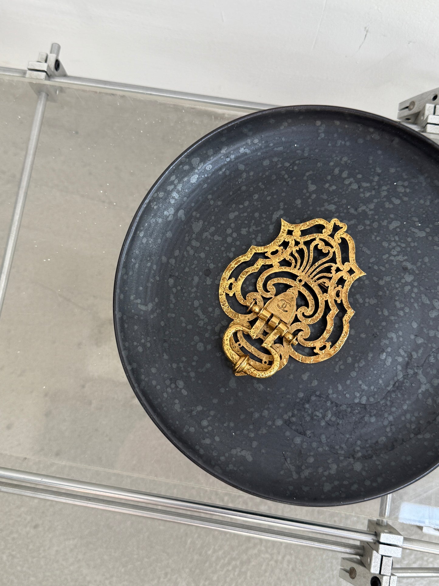 Chanel Golden Peach Heart Brooch