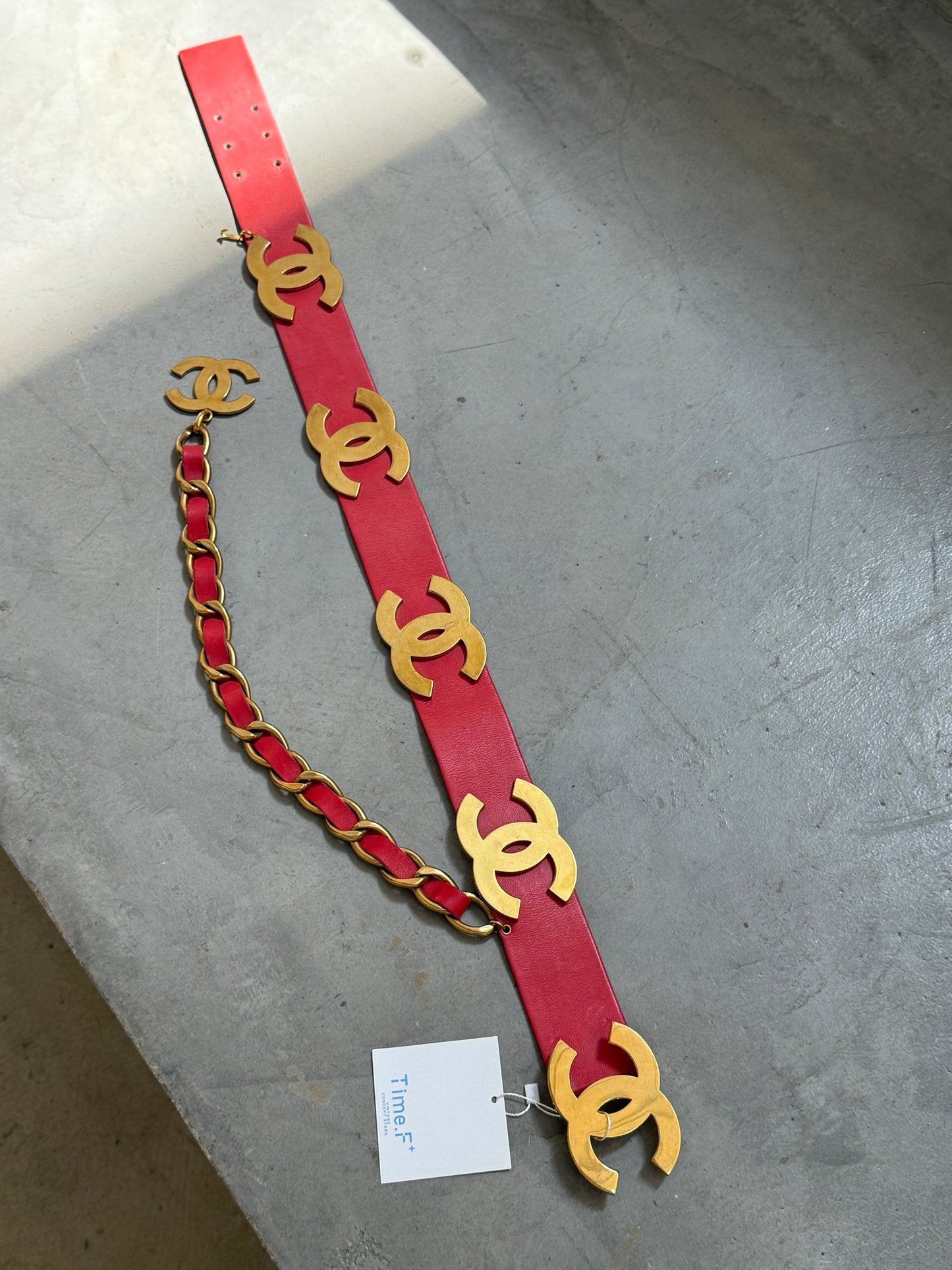 Chanel Multi Logo Waist Cover with Red Gold and Noble Color Matching Size:80