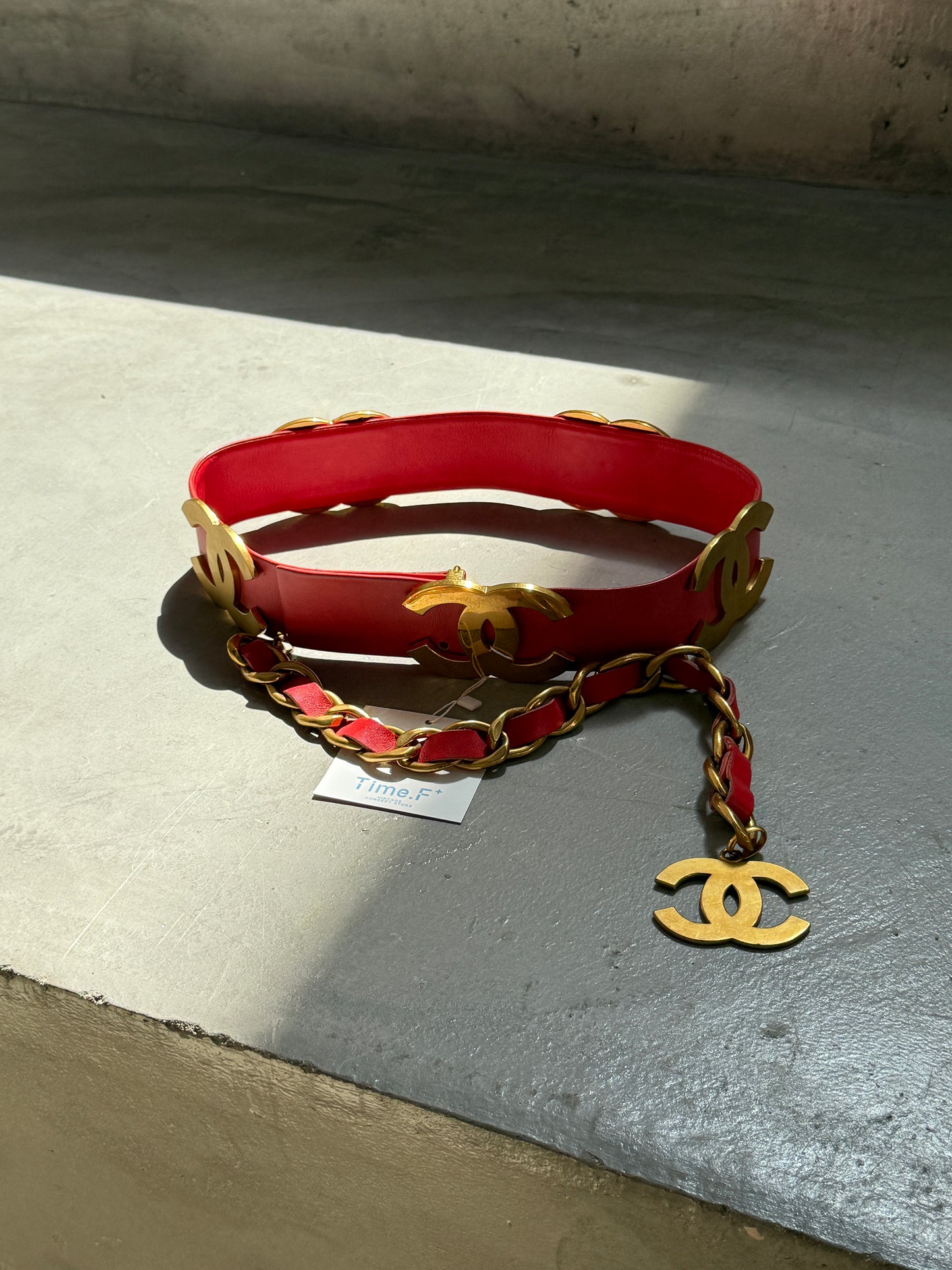 Chanel Multi Logo Waist Cover with Red Gold and Noble Color Matching Size:80