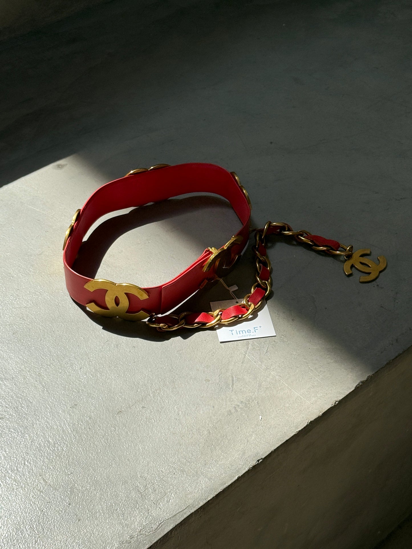 Chanel Multi Logo Waist Cover with Red Gold and Noble Color Matching Size:80