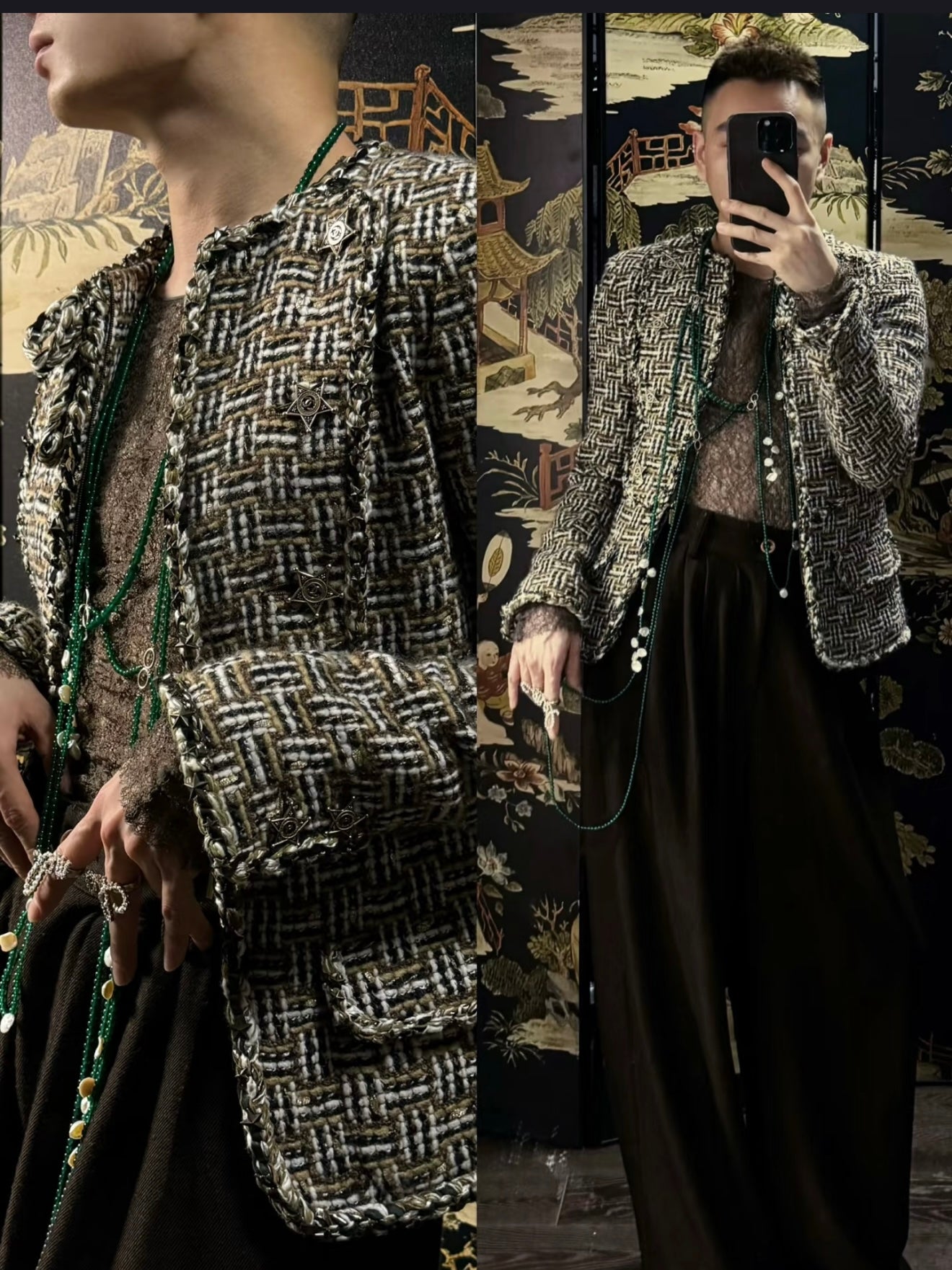 Chanel Dallas Star Button Coat Size:42