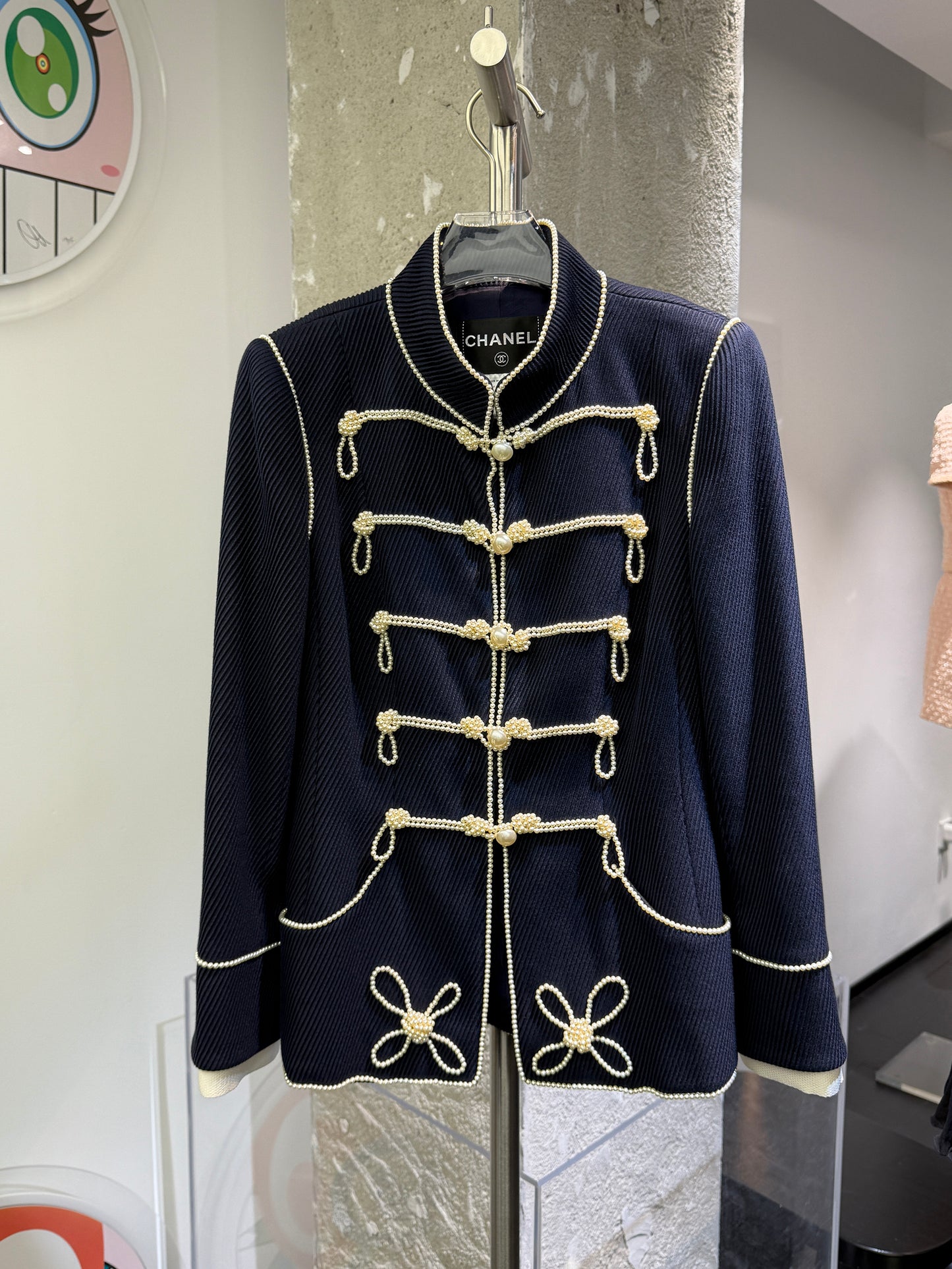Chanel pearl embroidered jacket Size:36