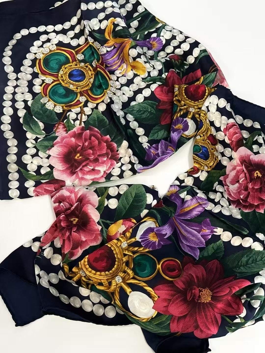 Chanel Graffiti Silk Scarf Large Size