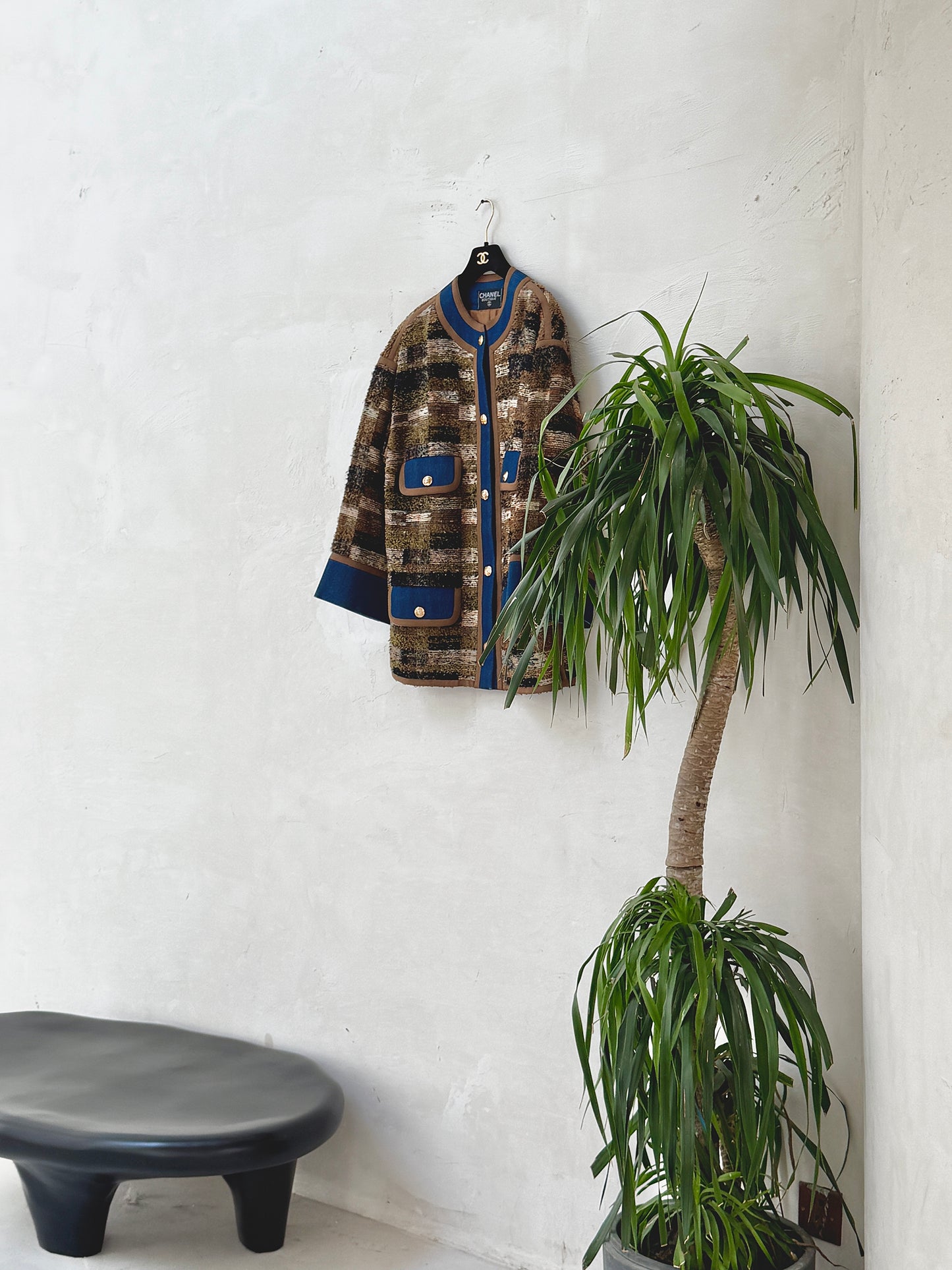 Chanel 1991 denim tweed jacket Size:42