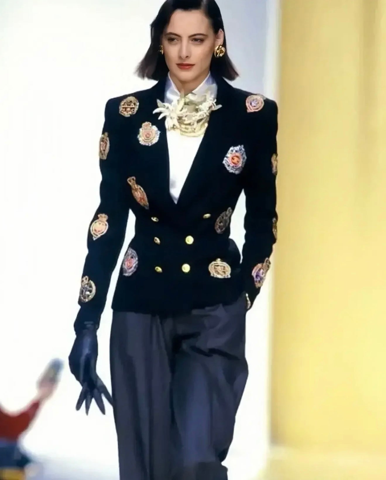 Chanel velvet flower brooch