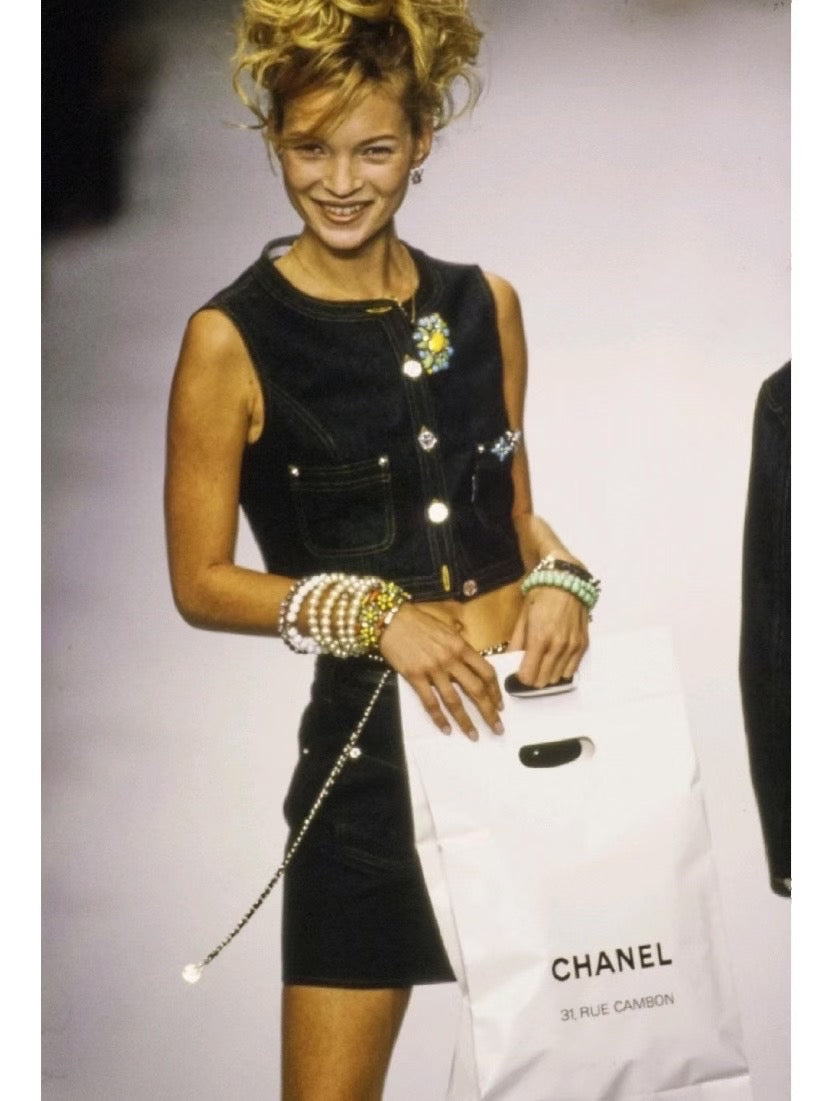 Chanel 1996 White Cowboy Set Size:38