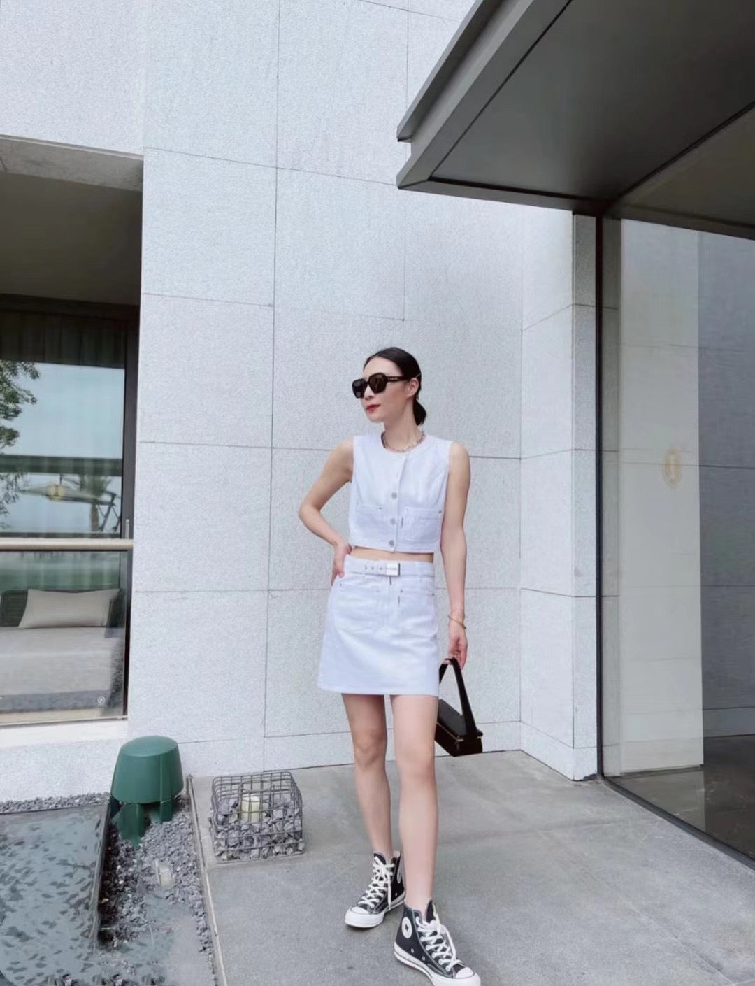 Chanel 1996 White Cowboy Set Size:38