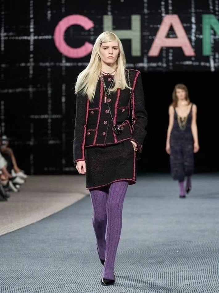 Chanel black pink new jacket Size:50