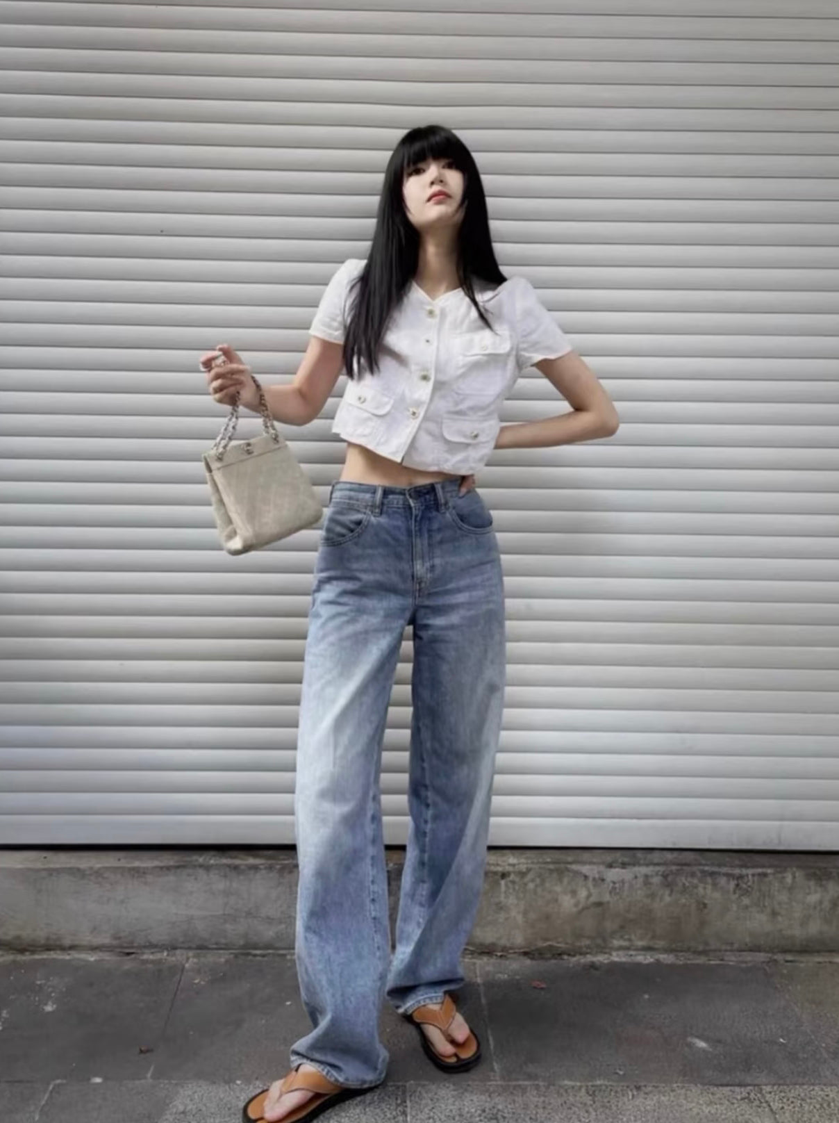 Chanel 1996 Linen White Set Size:38