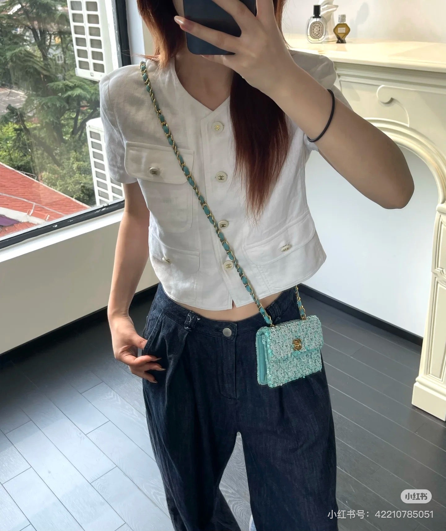 Chanel 1996 Linen White Set Size:38