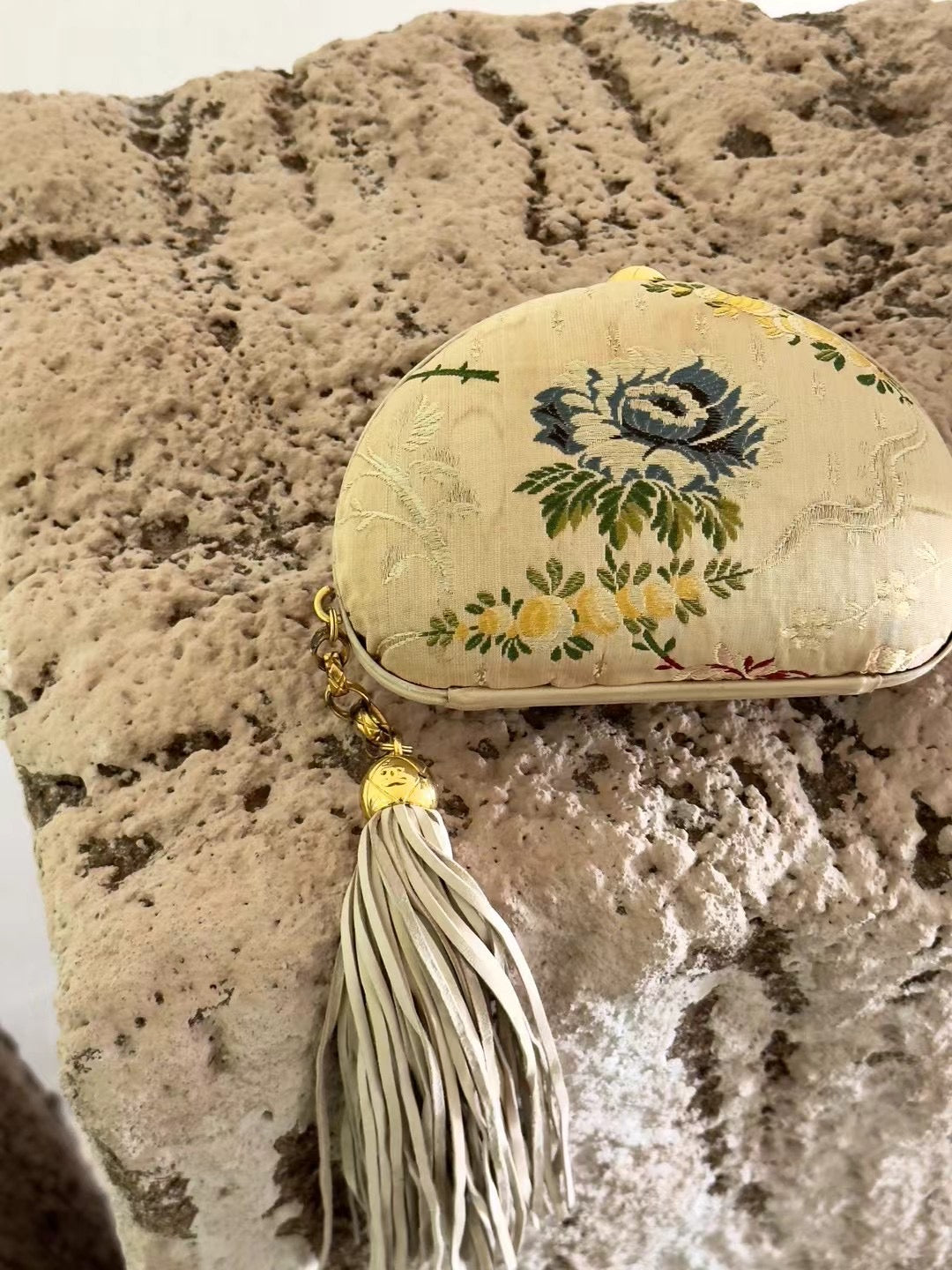 Chanel embroidered clutch bag