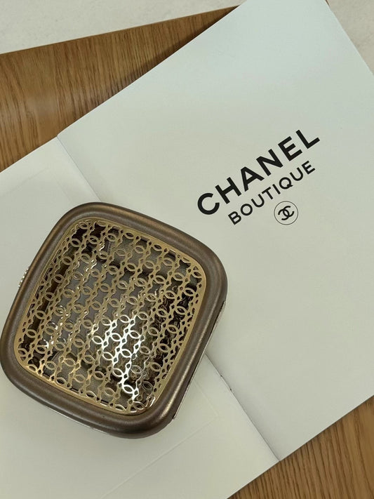 Chanel Rare Metal Logo Handheld Box Bag
