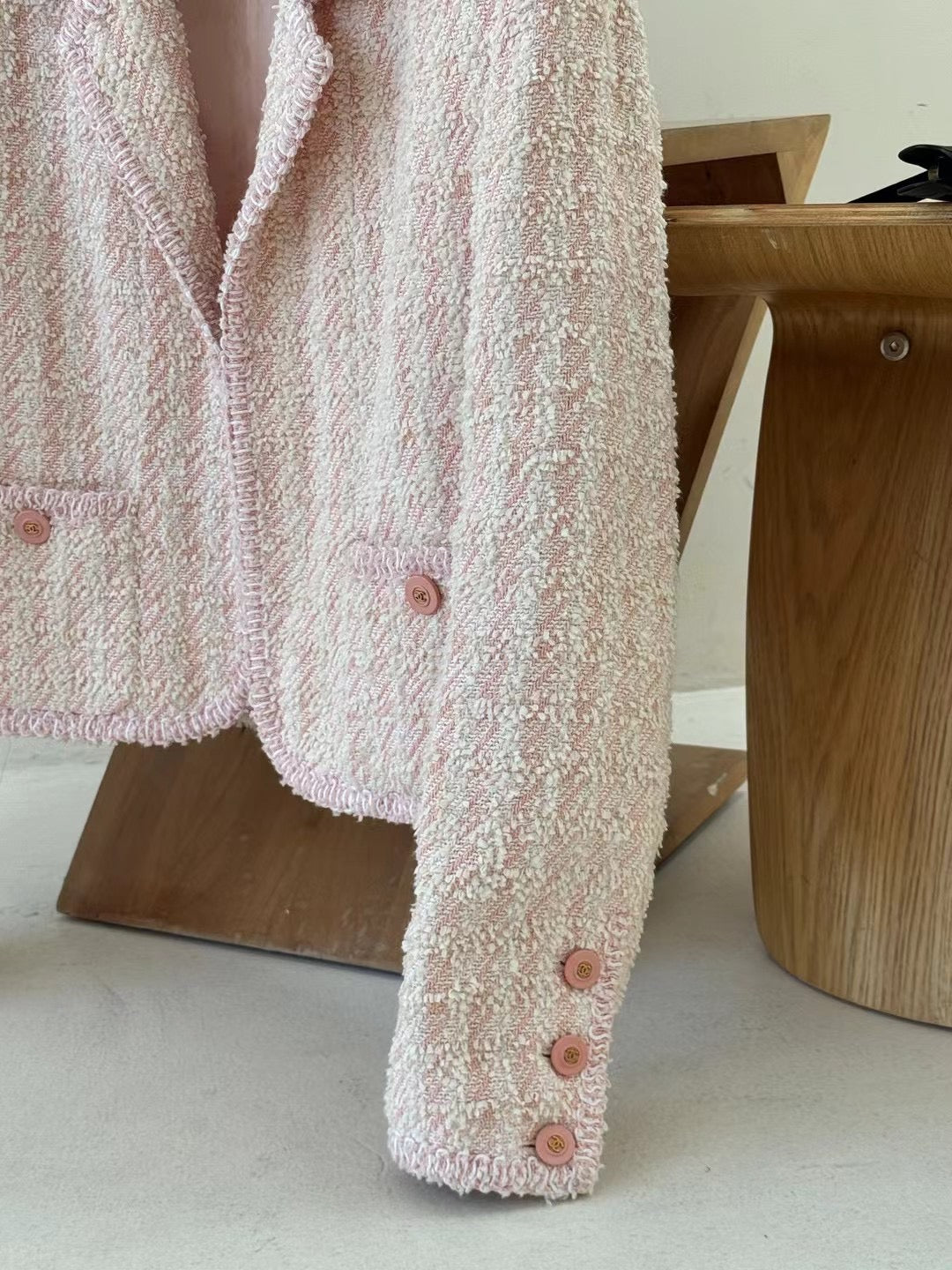 Chanel 1993 Pink Coarse Felt Set Size:38