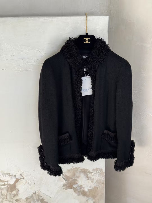 Chanel black short cardigan Size:36