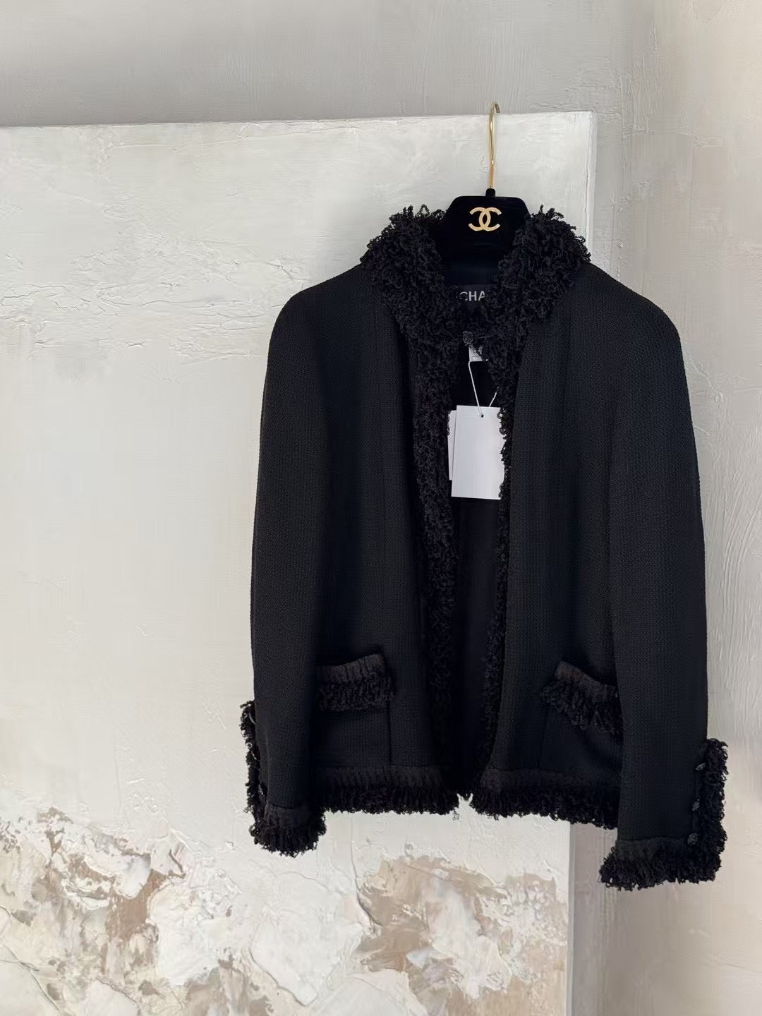 Chanel black short cardigan Size:36
