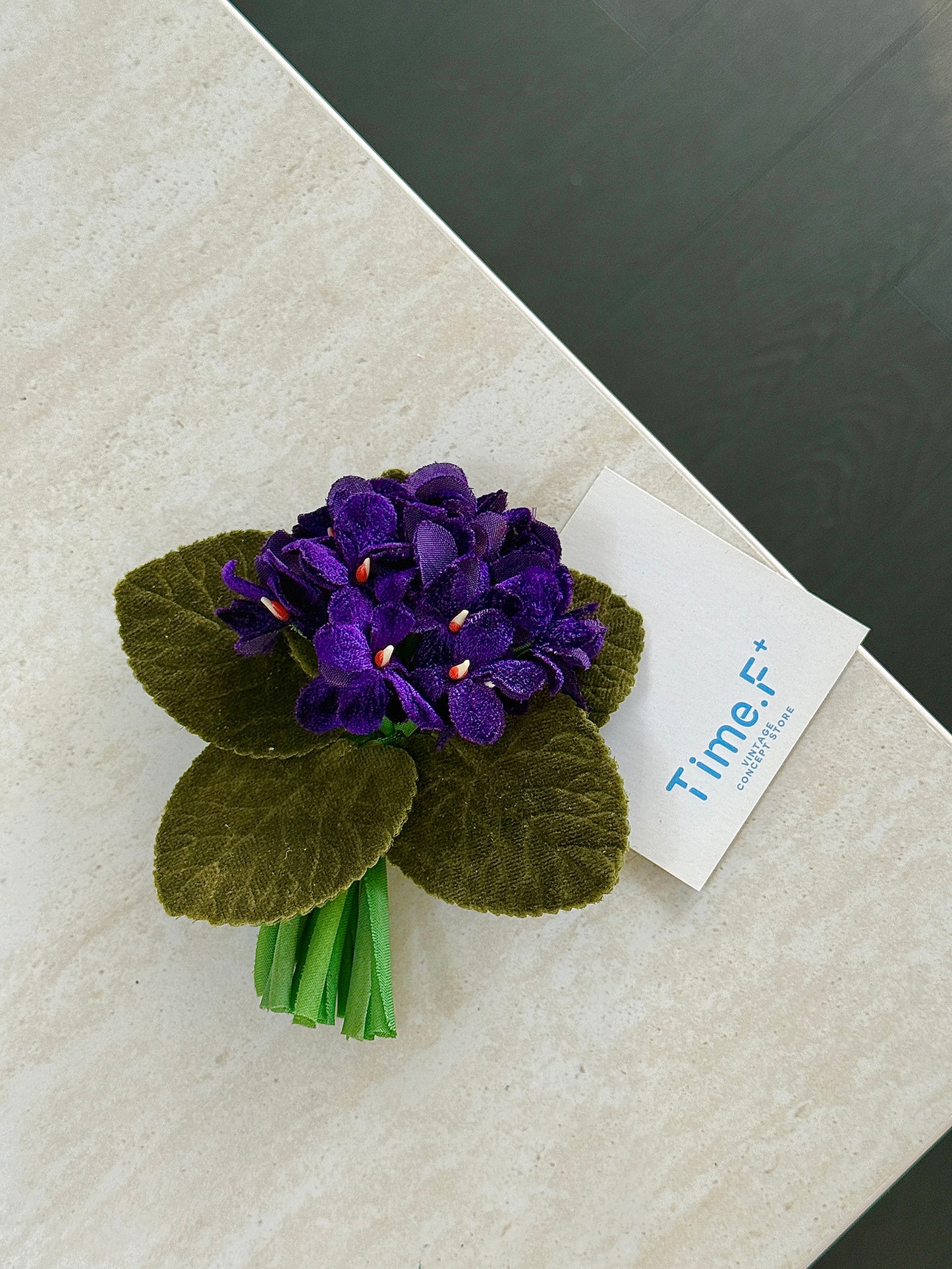 Chanel purple runway style lilac flower brooch