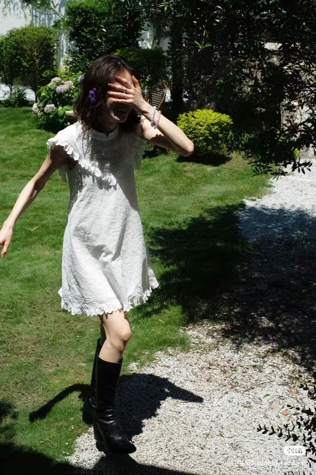 Chanel ruffled white sleeveless dress Size:38